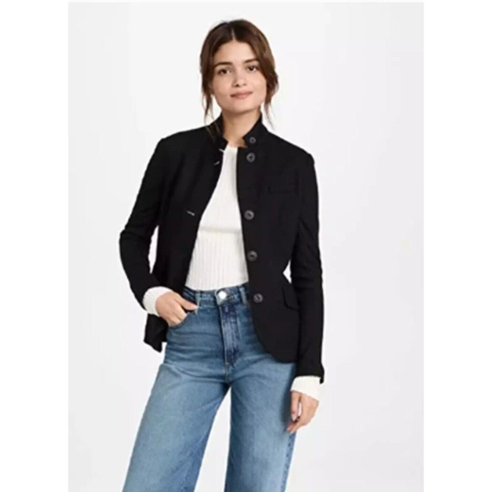 Rag & Bone Rag & Bone Slade Blazer in Black Size 6 Button Front Jacket Size M / US 6-8 / IT 42-44 - 1 Thumbnail