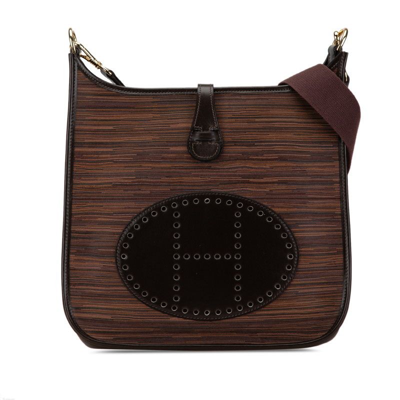 Hermes Hermes Hermes Vibrato Evelyne PM Shoulder Bag Brown Others Shoulder Bag in Great Condition Size ONE SIZE - 1 Thumbnail