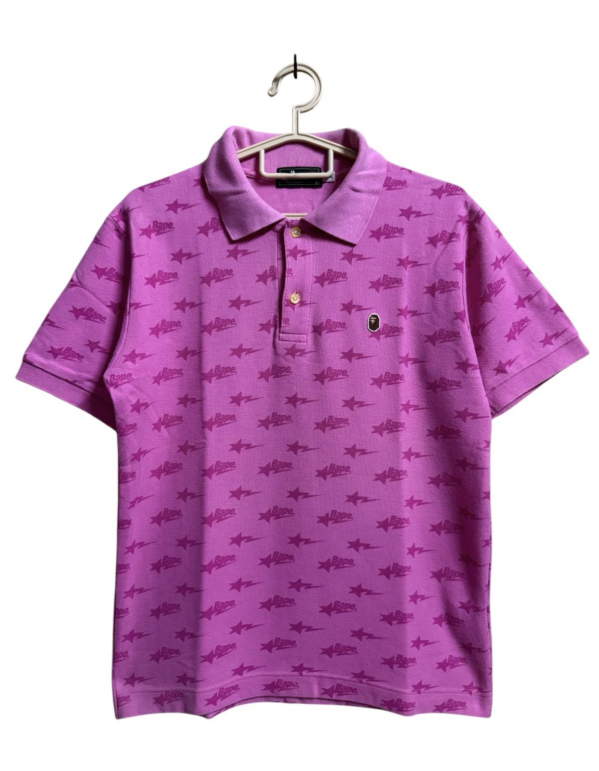 Bape Bape Polo Shirt Bapesta Logo pink Size US M / EU 48-50 / 2 - 1 Thumbnail