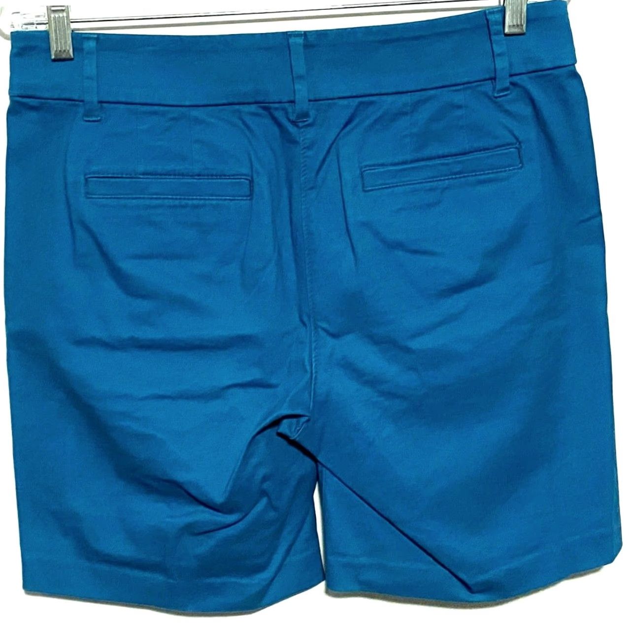 Loft Loft Bermuda Chino Shorts 4 Blue Teal Stretch Preppy Casual Modest Comfort Boho Shirt Womens Regular Small? Size 27" / US 4 / IT 40 - 4 Thumbnail