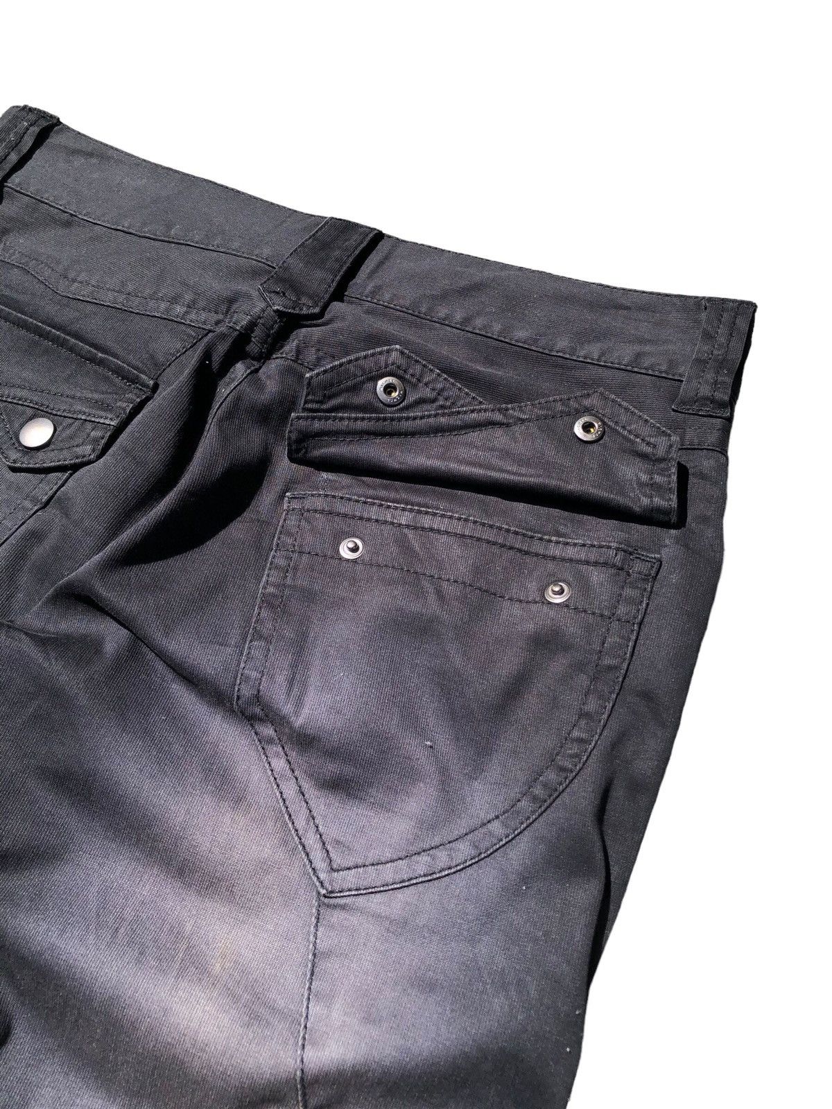 Japanese Brand Michel Klein acid wash spiral cut flare pants Size US 33 - 13 Thumbnail