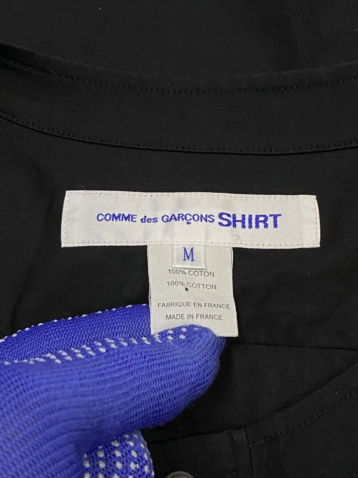 Comme Des Garcons Shirt Long Length Henley Neck Half Button