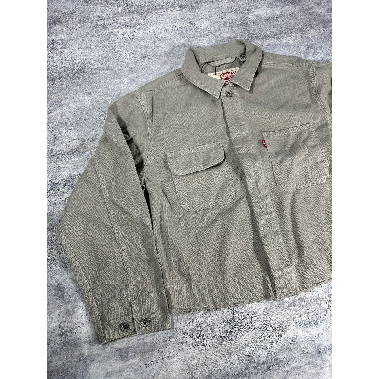 Levi's Levi's Light Weight Cropped Gray Denim Jacket Size S / US 4 / IT 40 - 9 Thumbnail