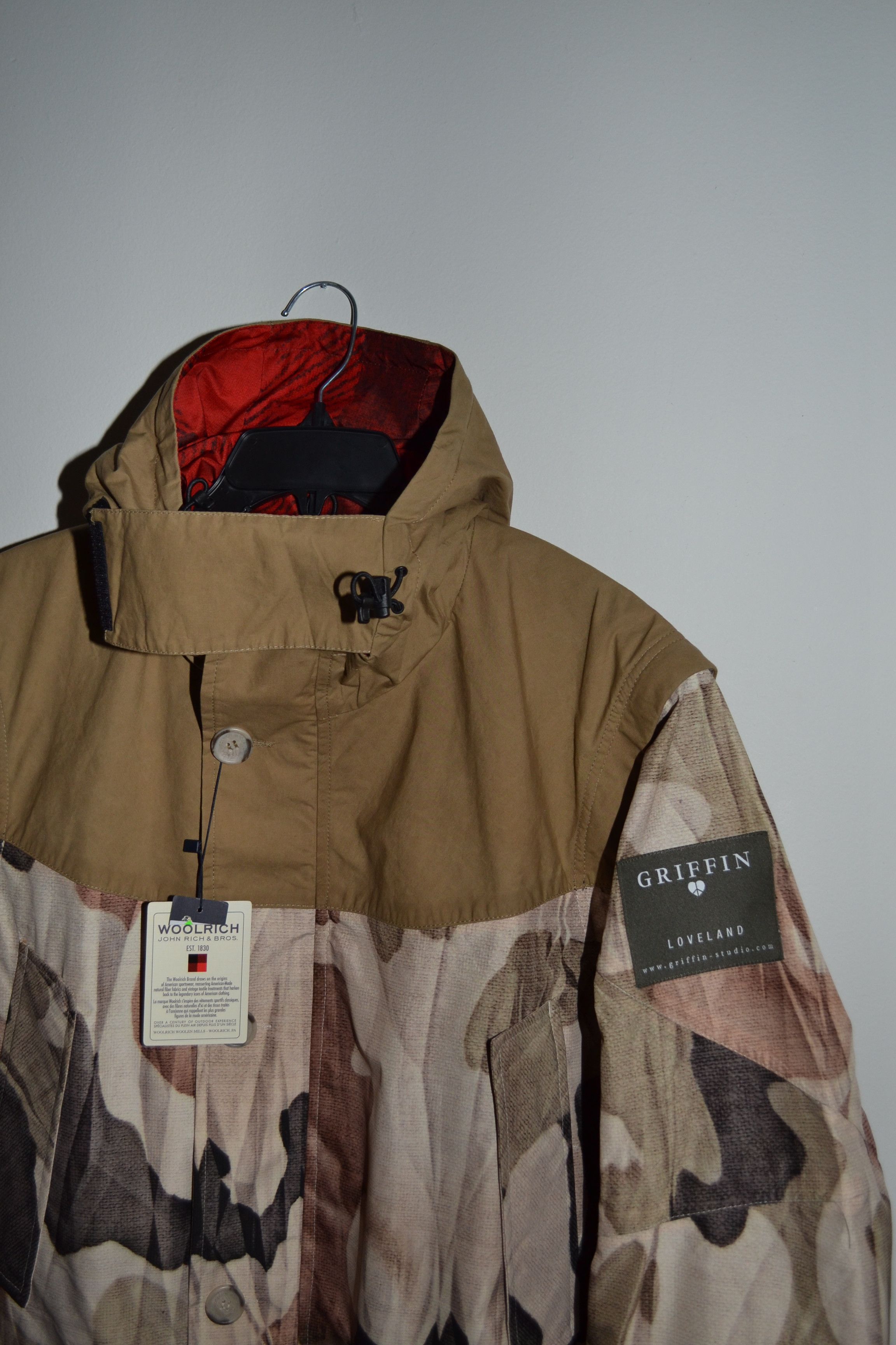 image of Woolrich X Griffin Loveland Farm M51 Fishtail Parka M in Camo, Men's (Size Medium)