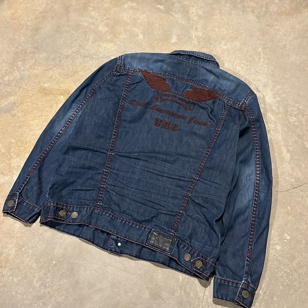 Japanese Brand × Robins Jeans × Vintage Robin’s Jeans Thick Stitch Denim Jacket Oversized Designer Size US XXL / EU 58 / 5 - 2 Thumbnail