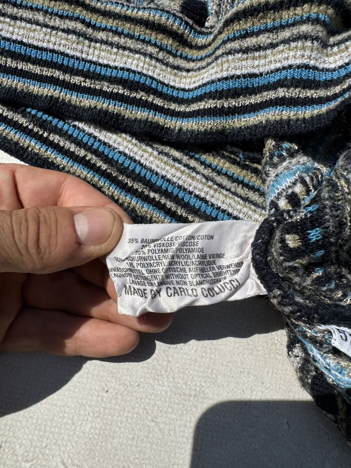 Carlo Colucci Vintage Carlo Colucci Husky Coogi Style Knit Sweater Size US M / EU 48-50 / 2 - 7 Thumbnail
