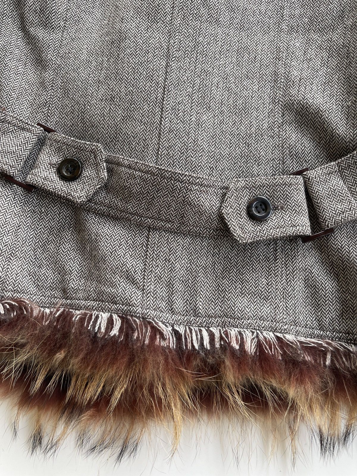 Japanese Brand Vintage St.Almeida Real Rabbit Fur Raccoon Luxury Coat Size M / US 6-8 / IT 42-44 - 15 Thumbnail