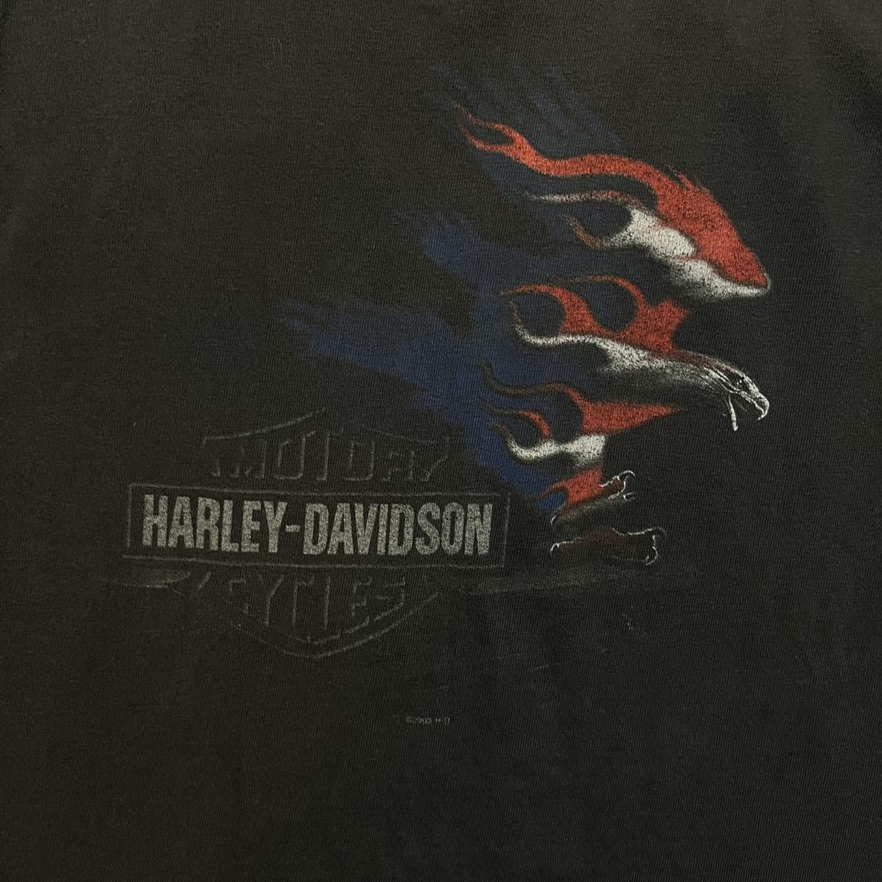 Harley Davidson 🏍️ 2003 Harley Davidson Red, White & Blue Eagle Tee Size US XL / EU 56 / 4 - 5 Thumbnail