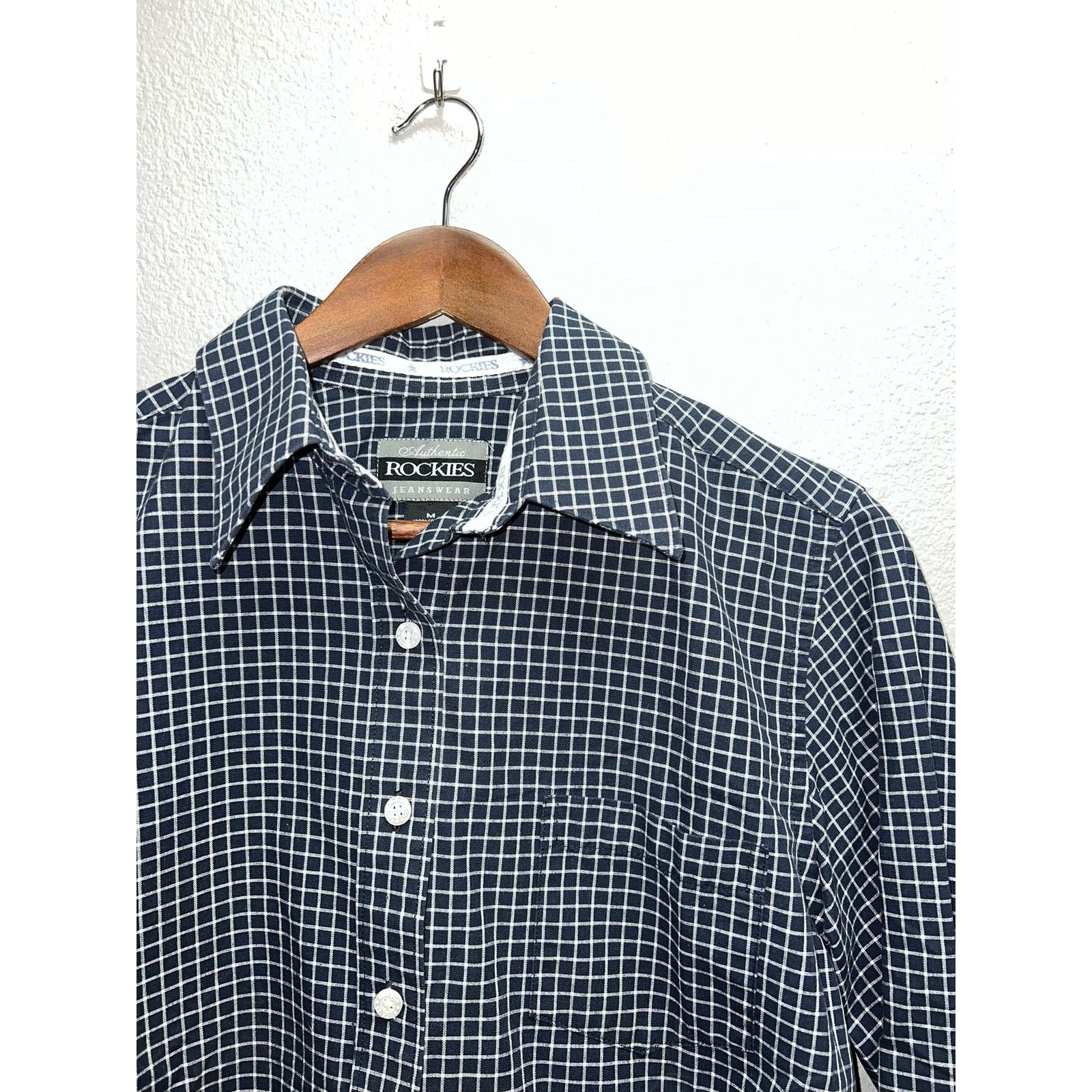 Vintage Womens Rockies Button Up Shirt Long Sleeve Black Medium Size M / US 6-8 / IT 42-44 - 2 Thumbnail