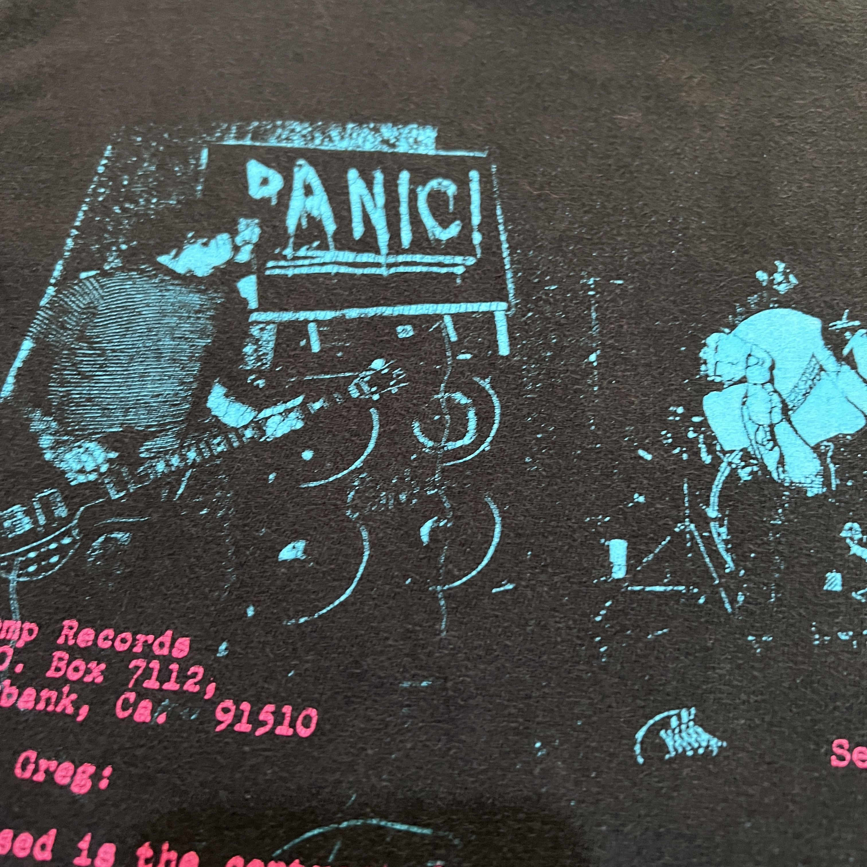 Vintage Y2K Greg Ginn Panic Black Flag SST Record Tee Size US M / EU 48-50 / 2 - 5 Thumbnail