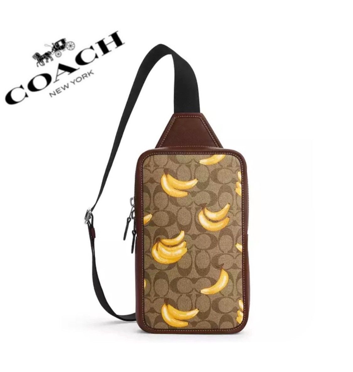 Coach NWT Sullivan Pack In Signature Canvas With Banana Print Size ONE SIZE - 1 Thumbnail