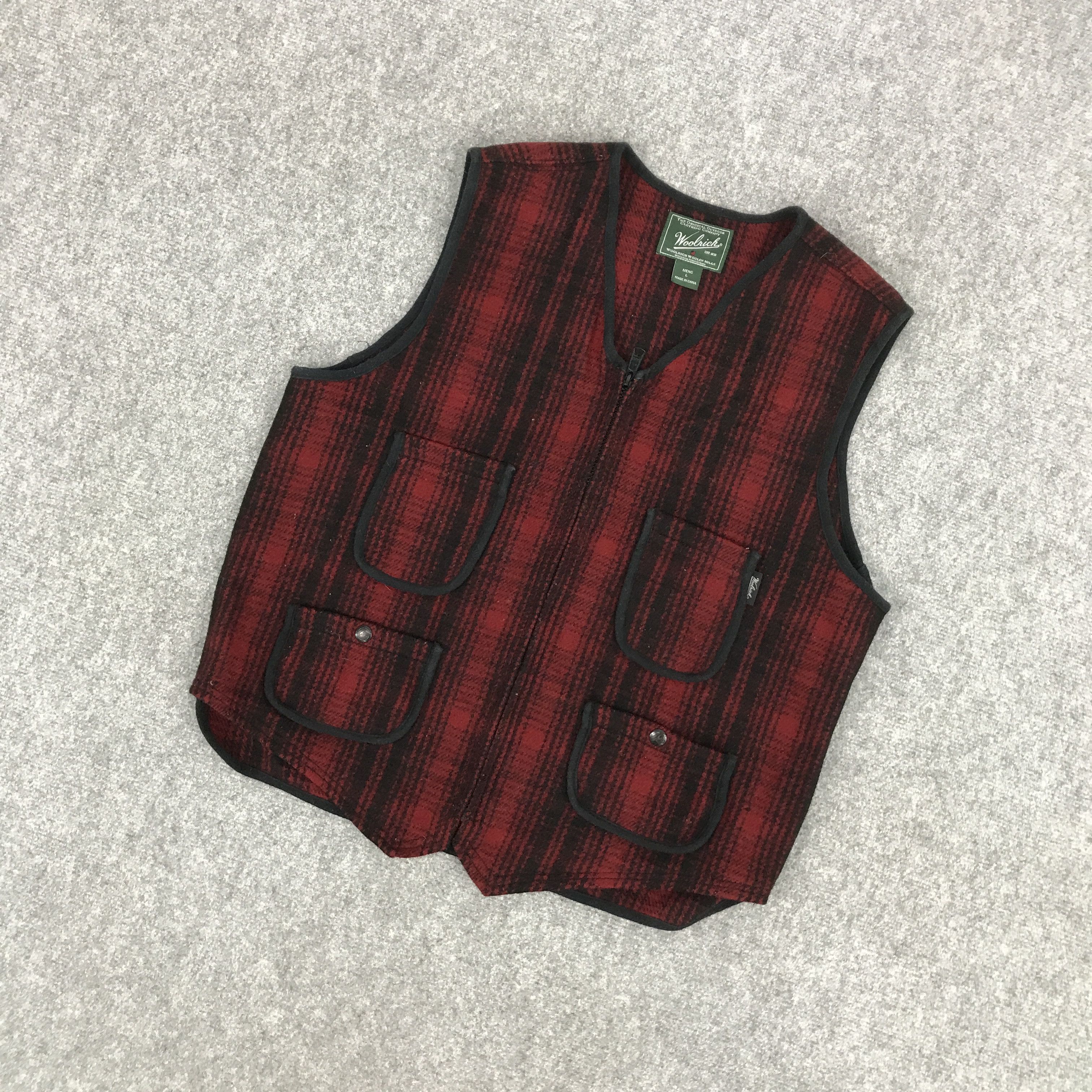 Vintage × Woolrich Woolen Mills VTG WOOLRICH FLANNAL ZIPPER VESTS Size US L / EU 52-54 / 3 - 5 Thumbnail