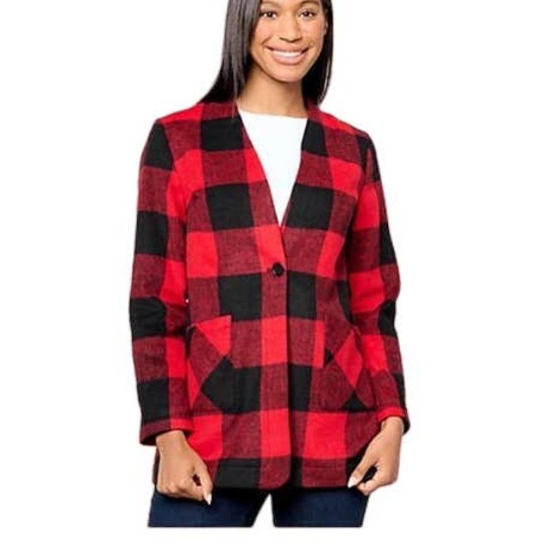 Denim & Co. Denim & Co. Fleece Lumberjack Relaxed Jacket Medium NWOT Size M / US 6-8 / IT 42-44 - 1 Thumbnail