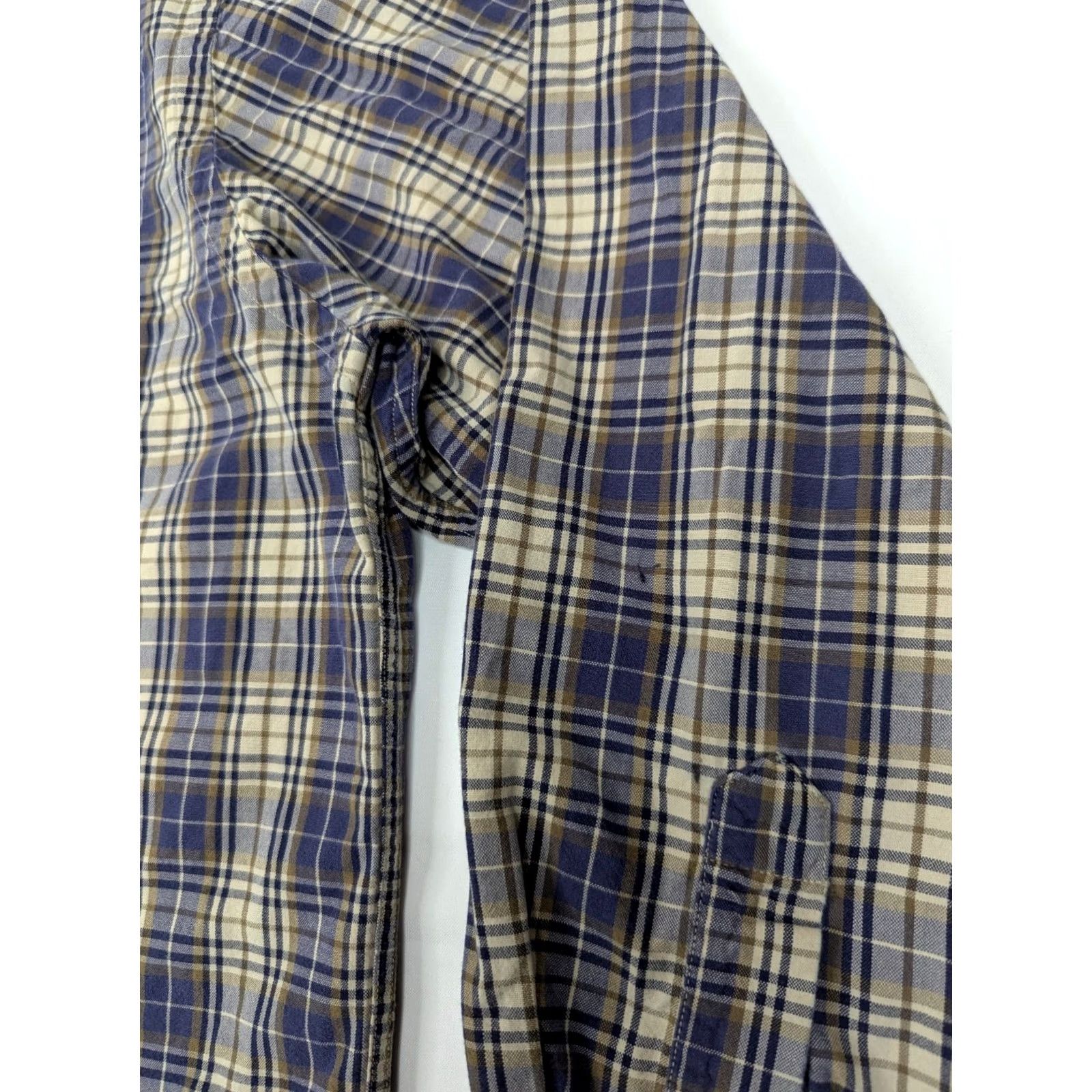 Abercrombie & Fitch Vtg Abercrombie & Fitch The Big Shirt Plaid Flannel Men L Blue Cotton Button-Up Shirt Mens Size US L / EU 52-54 / 3 - 3 Thumbnail