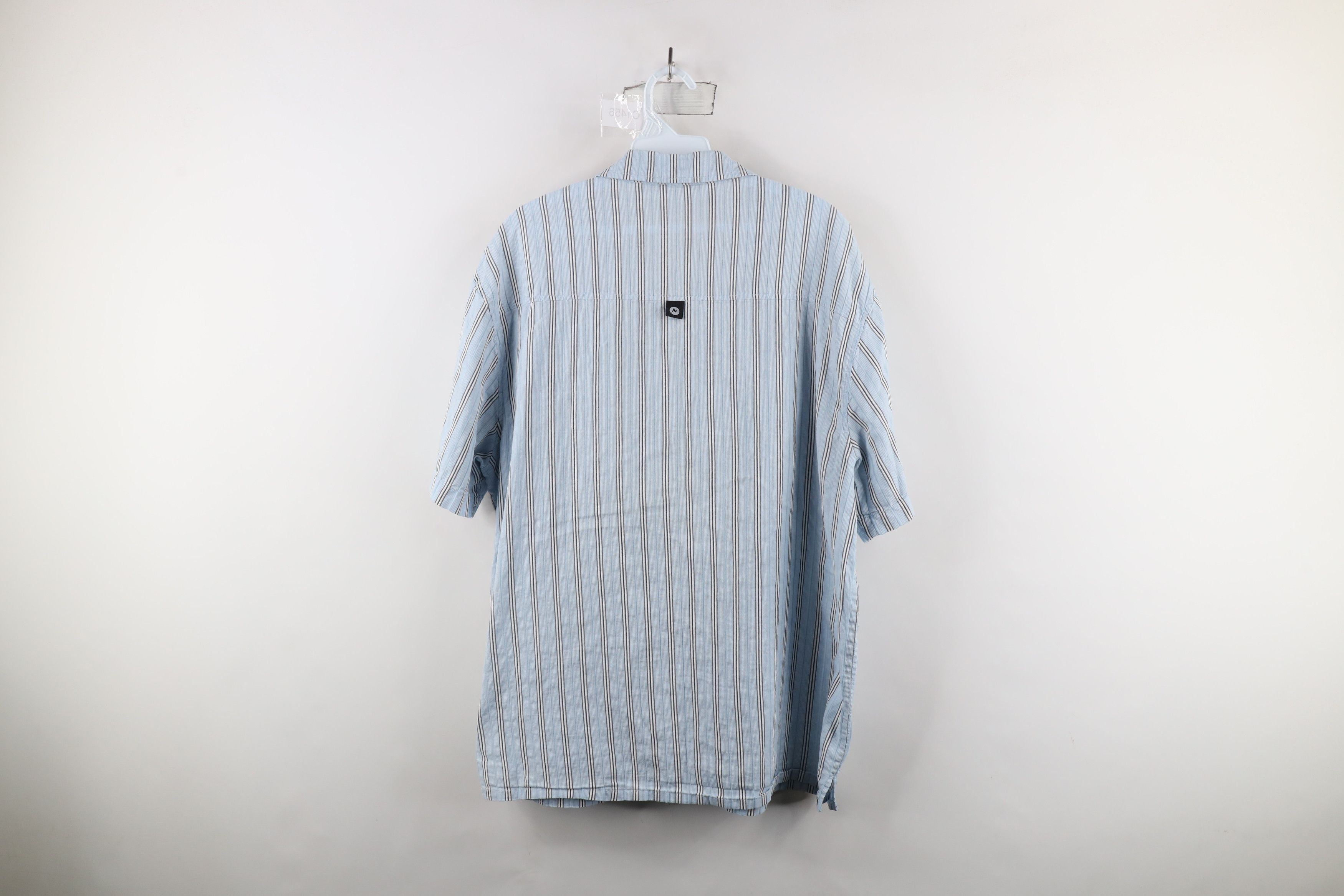 Marmot × Vintage Marmot Striped Seersucker Short Sleeve Button Shirt Blue Size US L / EU 52-54 / 3 - 12 Thumbnail