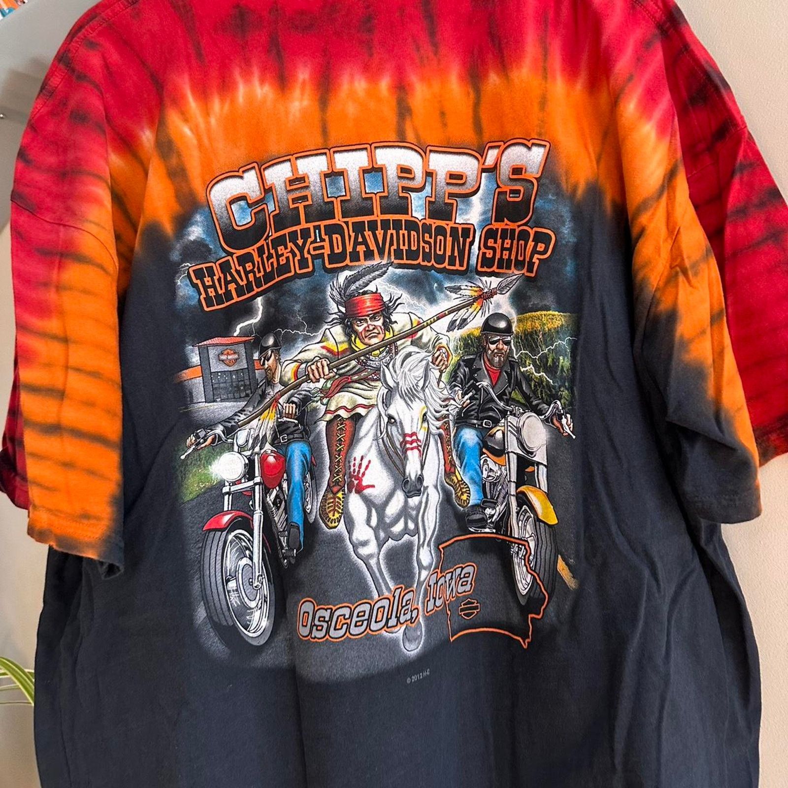 Harley Davidson × Vintage Vintage 2015 Harley Davidson Tie Dye Shirt Size US XXL / EU 58 / 5 - 6 Thumbnail
