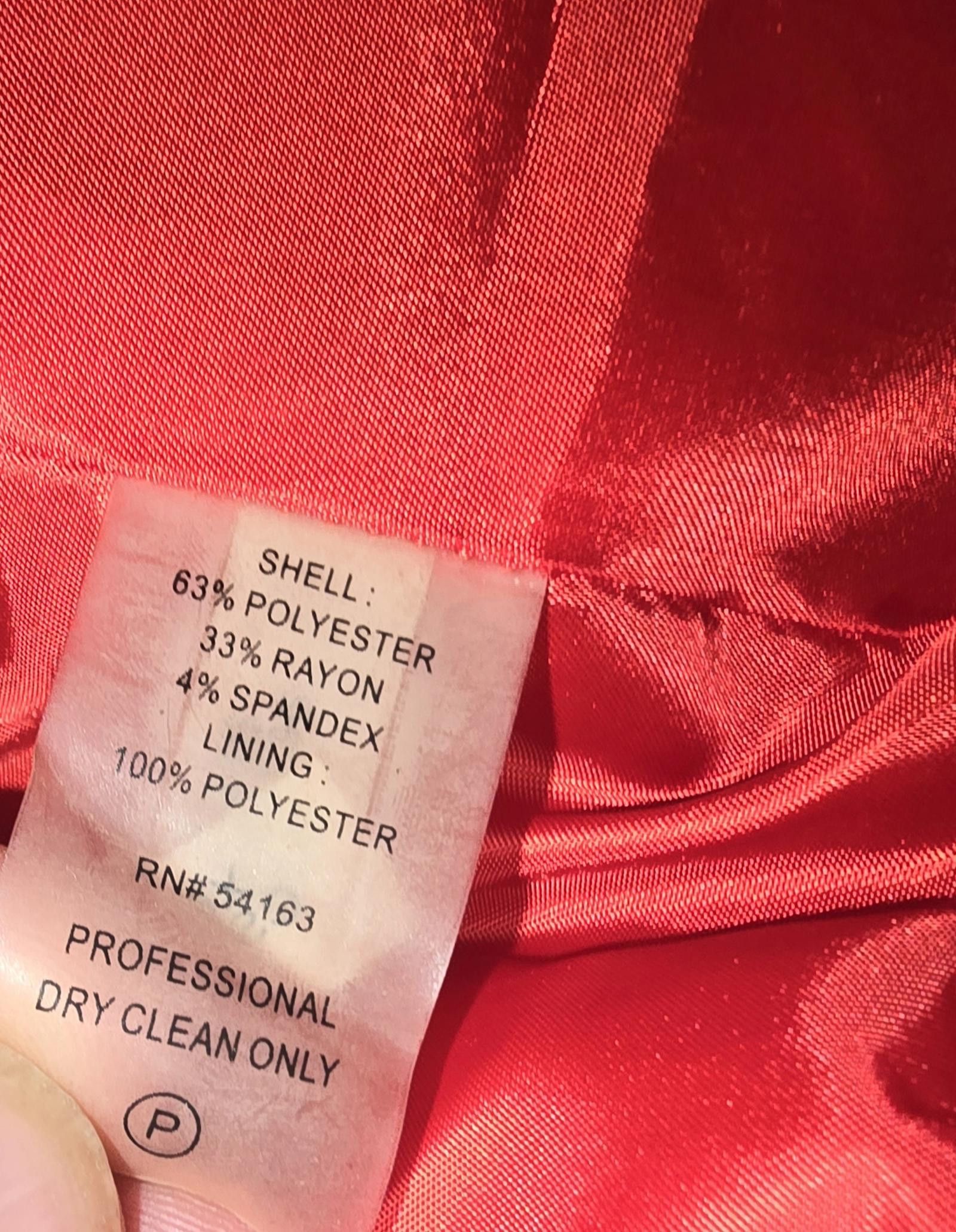 Calvin Klein Calvin Klein Red Blazer Jacket Size XXL / US 16-18 / IT 52-54 - 3 Thumbnail