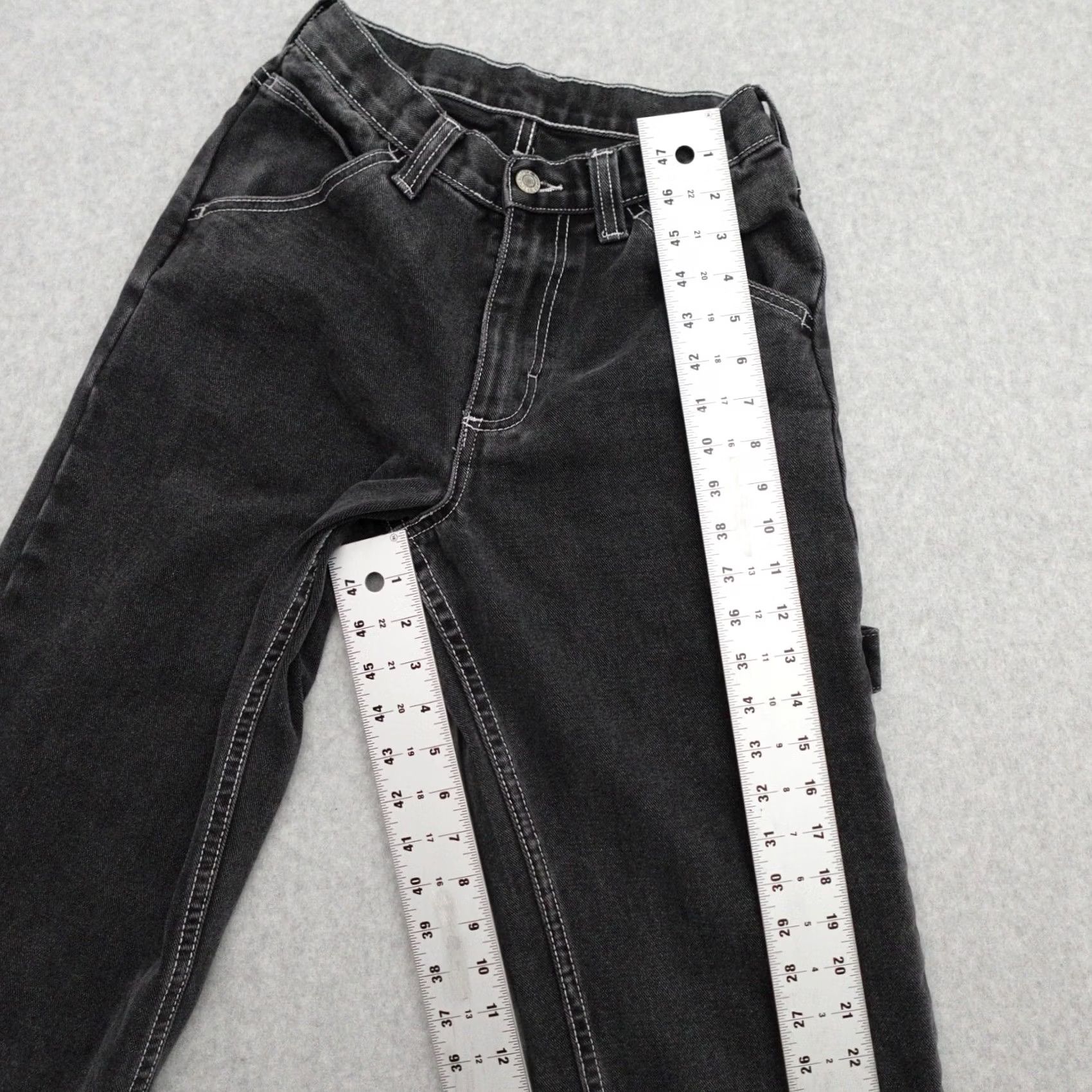 Vintage J. GALT Jeans Womens Size Small Carpenter High-Rise Pants Cinch Waist 24x32 - Pre-Owned Size 28" / US 6 / IT 42 - 6 Thumbnail