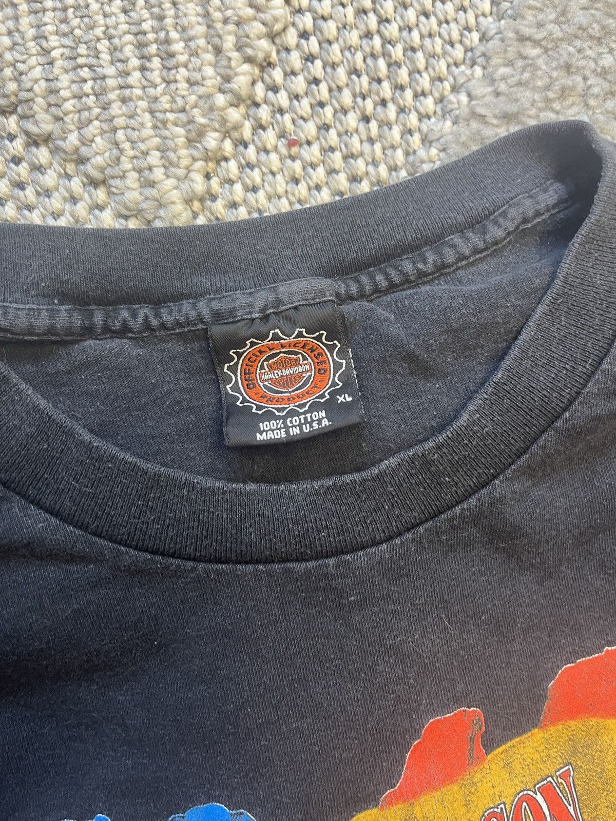 Harley Davidson × Vintage HARLEY DAVIDSON VINTAGE 1996 BIG LOGO T SHIRT MOTO EAGLE USA Size US XL / EU 56 / 4 - 3 Thumbnail