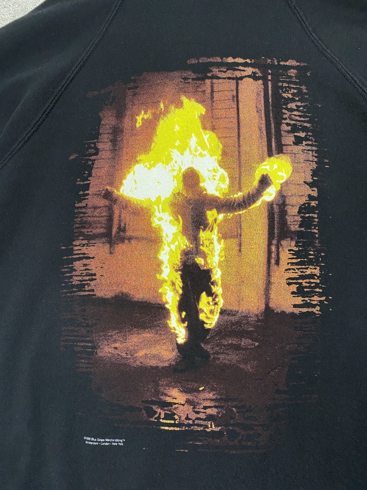 Band Tees Vintage 1998 hoodie Rammstein burning man rare sweatshirt Size US XL / EU 56 / 4 - 11 Thumbnail