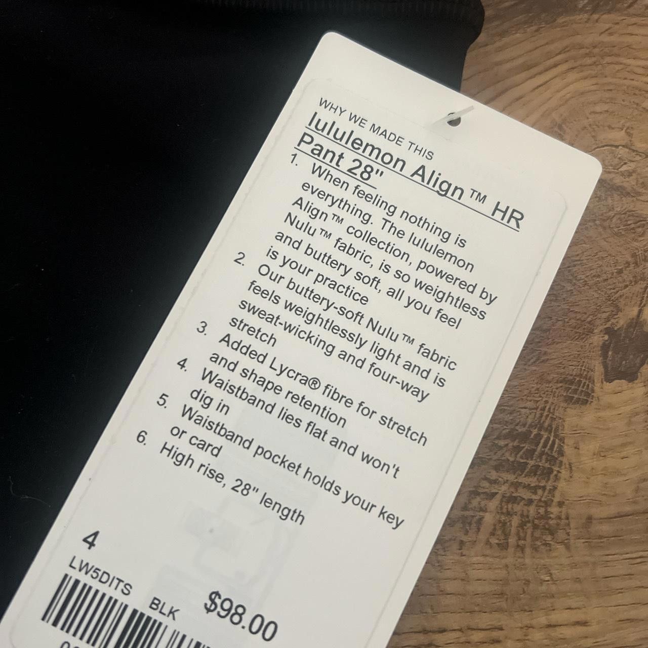 Designer Lululemon Align Hr Pants 28 A771 Size 27" / US 4 / IT 40 - 4 Thumbnail