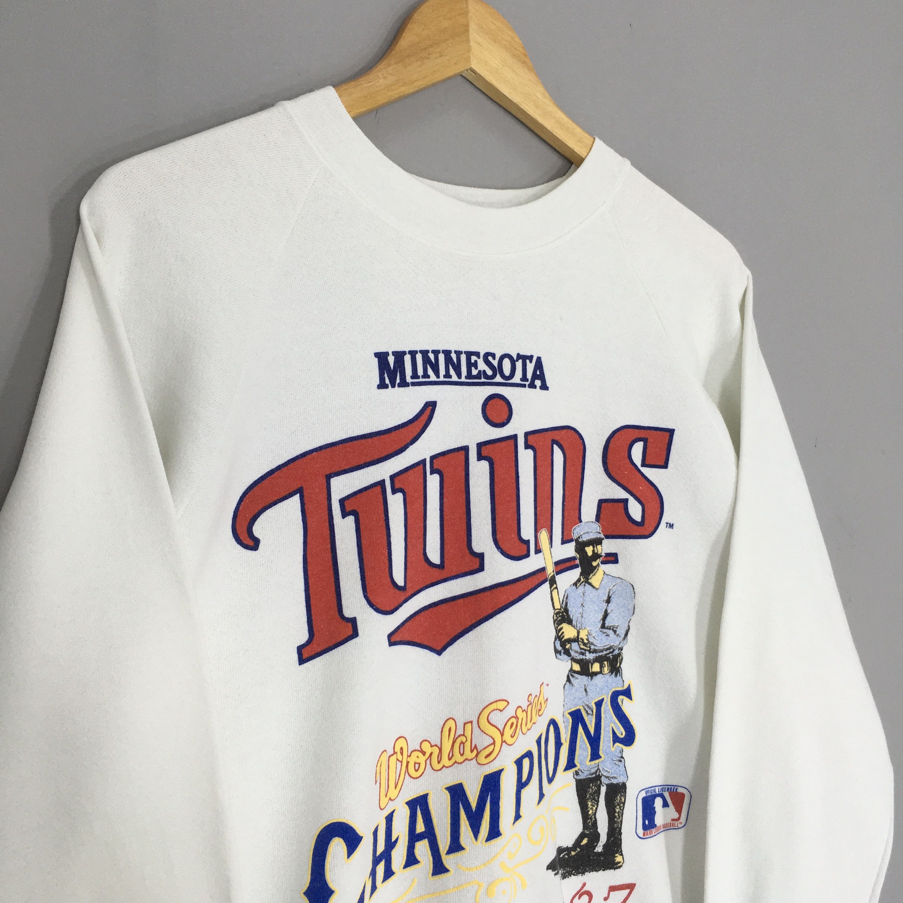 MLB × Vintage Vintage 80s Minnesota Twins MLB Sweatshirt Size US L / EU 52-54 / 3 - 3 Thumbnail