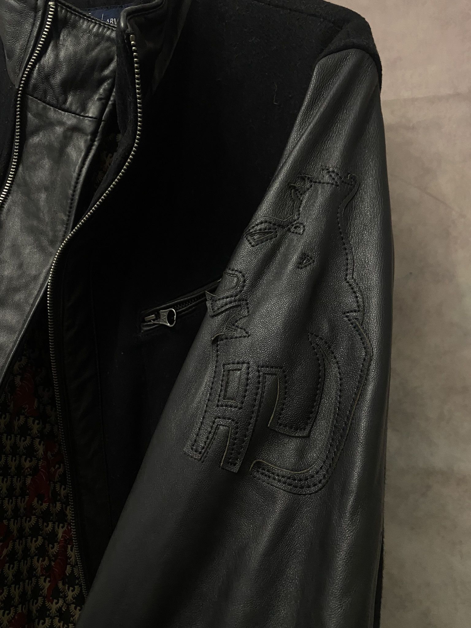 Armani × Designer × Giorgio Armani Armani Jeans Jacket Leather Size US M / EU 48-50 / 2 - 7 Thumbnail