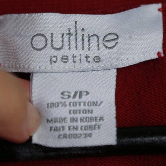 Vintage Vintage Y2K Outline Petite Vibrant Red Button Down Cardigan Size S / US 4 / IT 40 - 4 Thumbnail