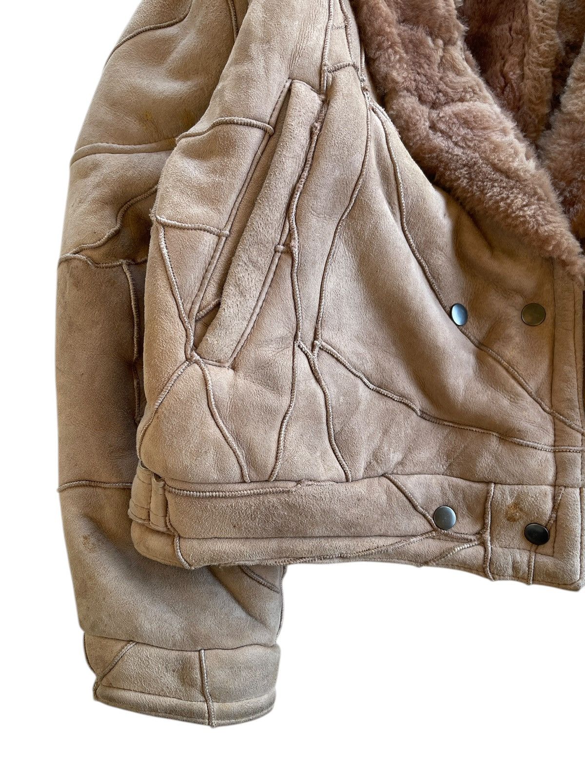 Vintage Patchwork Sheepskin Fur Cropped Jacket Size US M / EU 48-50 / 2 - 5 Thumbnail