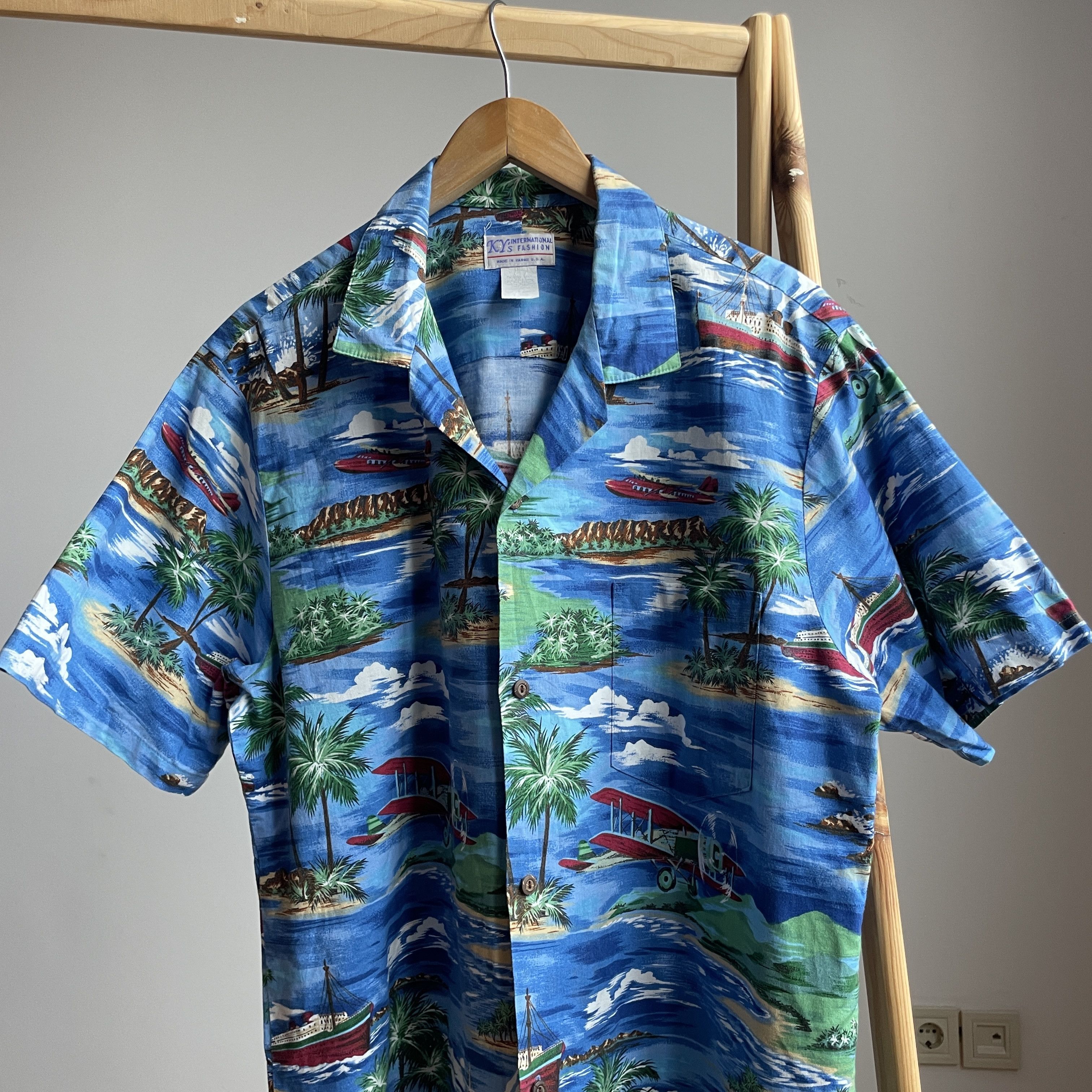 Vintage Ky's International Fashion Vintage 90's USA Hawaiian Shirt Size US XL / EU 56 / 4 - 3 Thumbnail