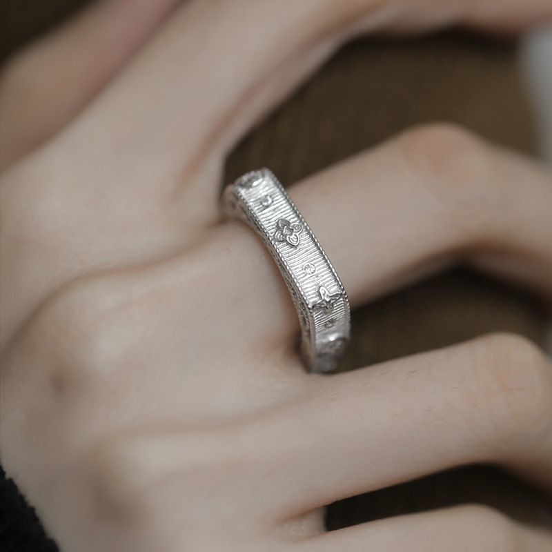 Jewelry Retro Jewelry Rings Open Size Chrome Ring (Size 7-13) Size ONE SIZE - 3 Thumbnail