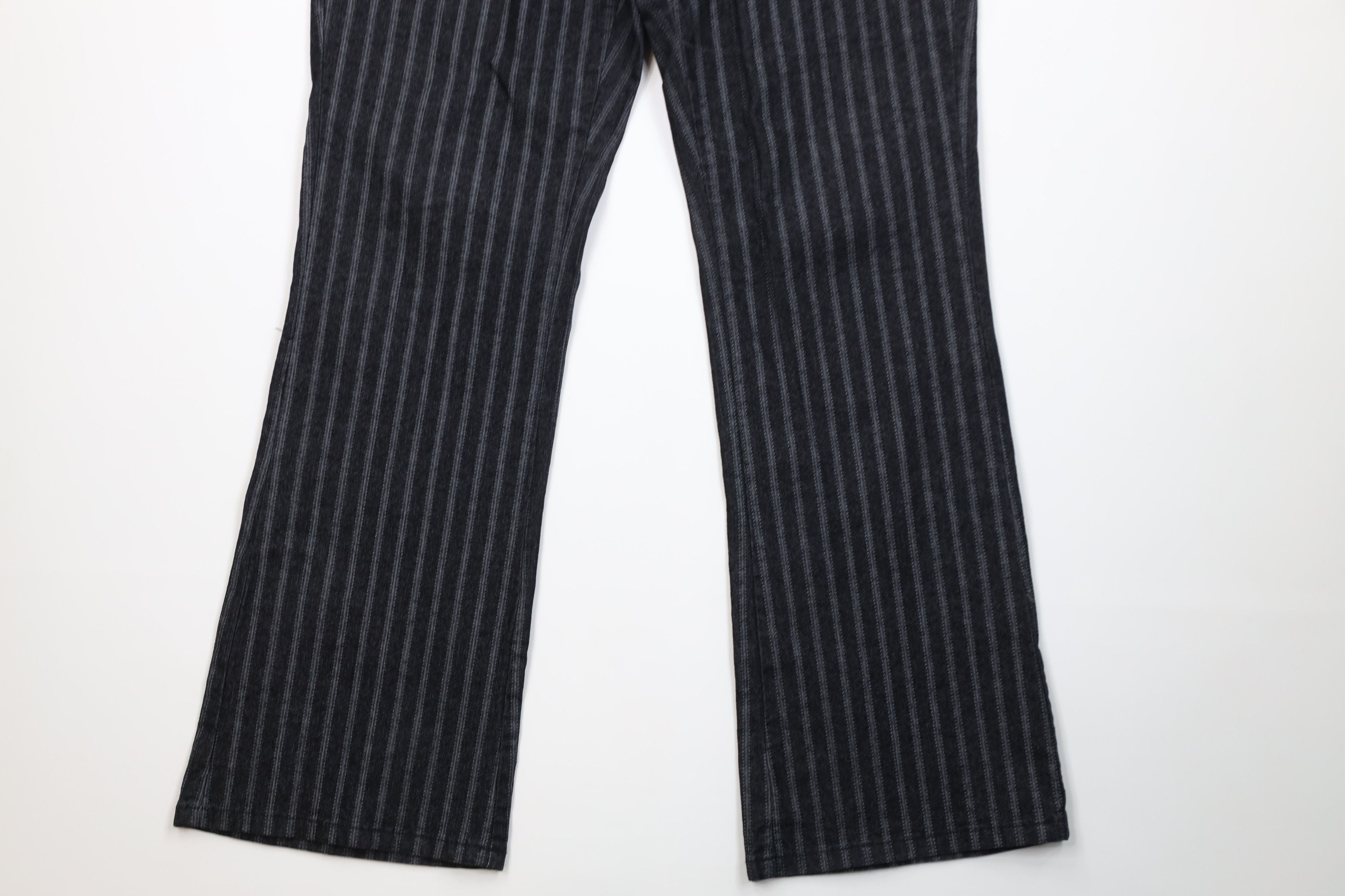 Vintage Vintage 90s Y2K Streetwear Striped Flared Wide Leg Jeans Size 36" / US 14 / IT 50 - 4 Thumbnail