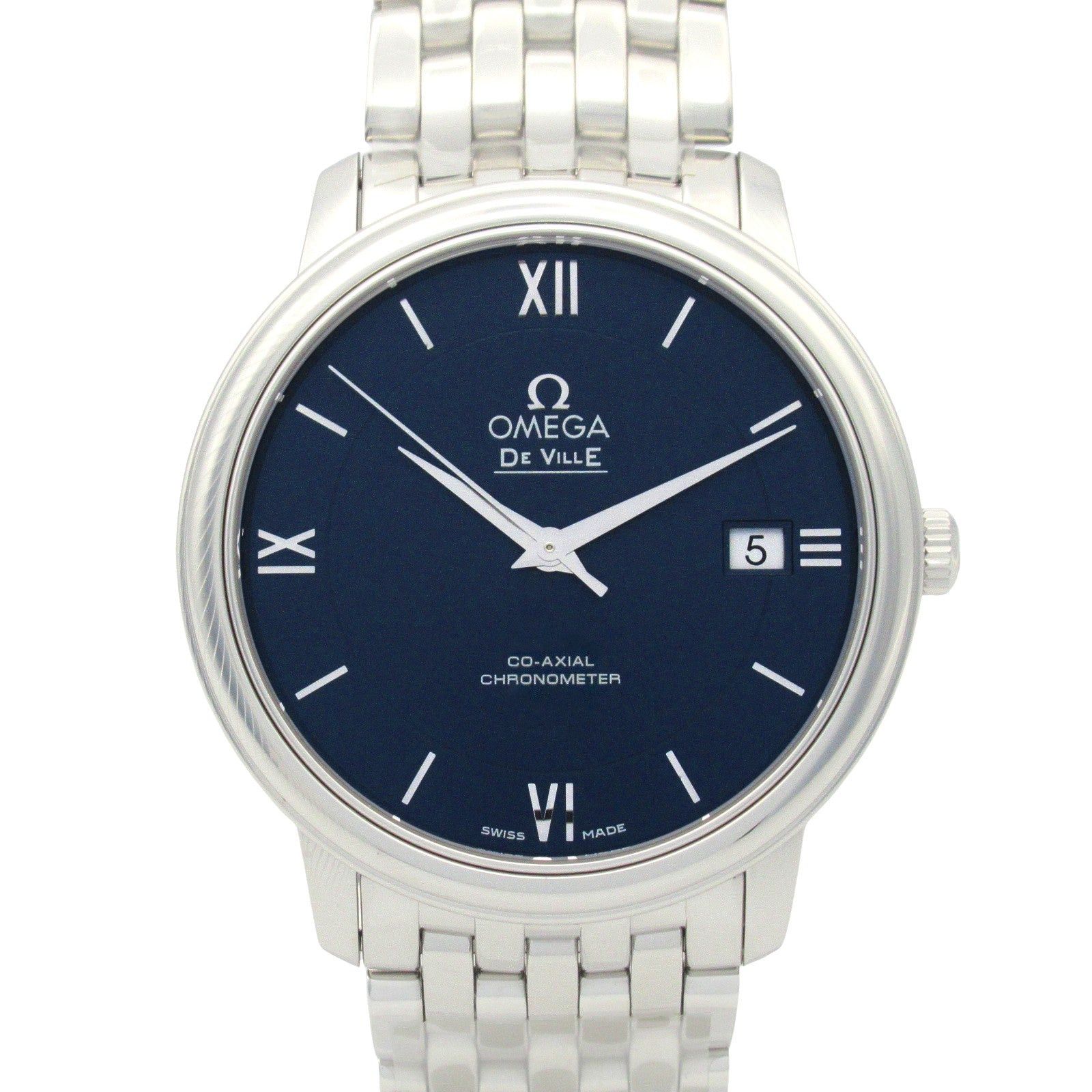 Omega De Ville Prestige Mens Watch Automatic Winding Stainless Steel Blue