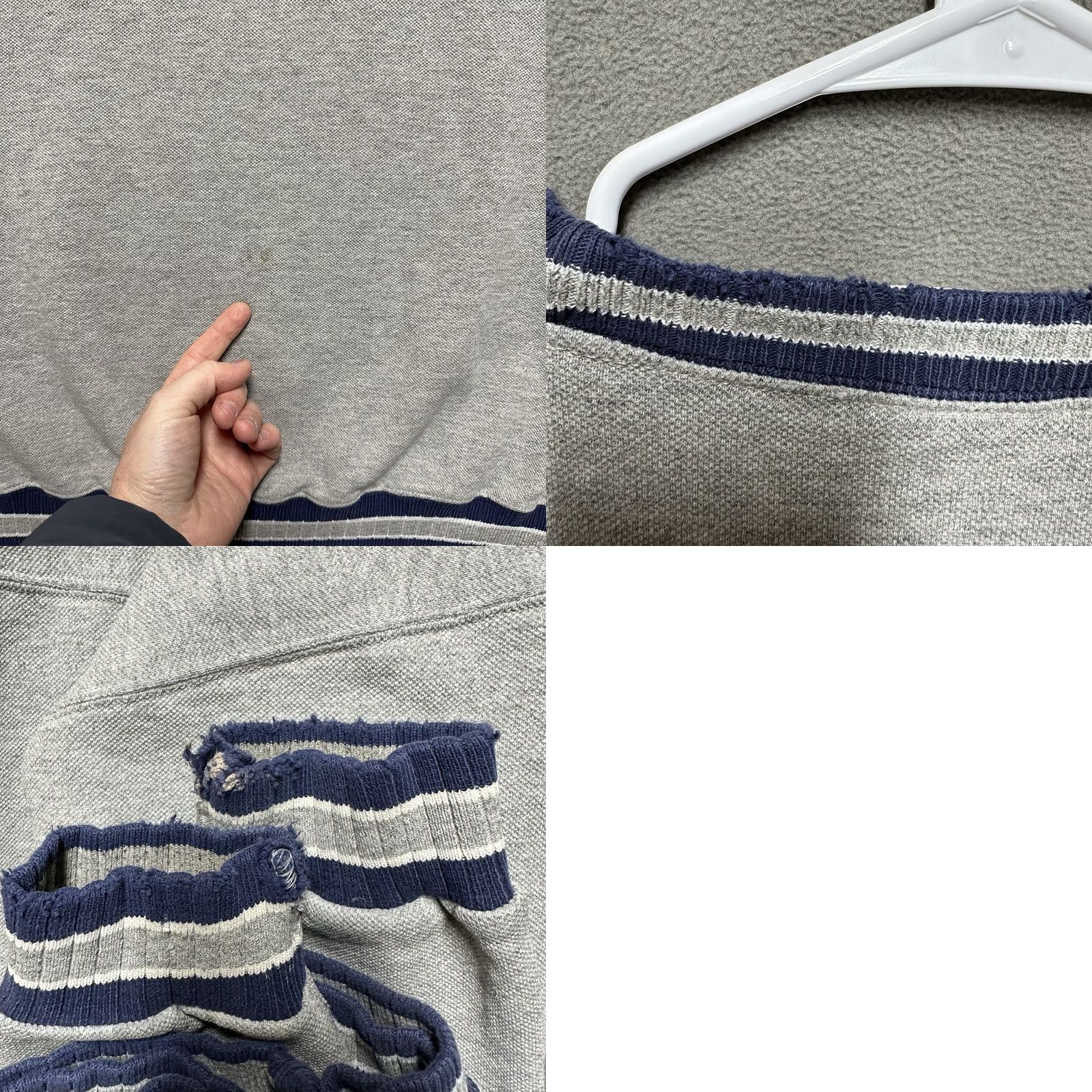 Vintage Vintage Notre Dame Sweatshirt Large Gray Crew Neck Fighting Irish Football Mens Size US L / EU 52-54 / 3 - 10 Thumbnail