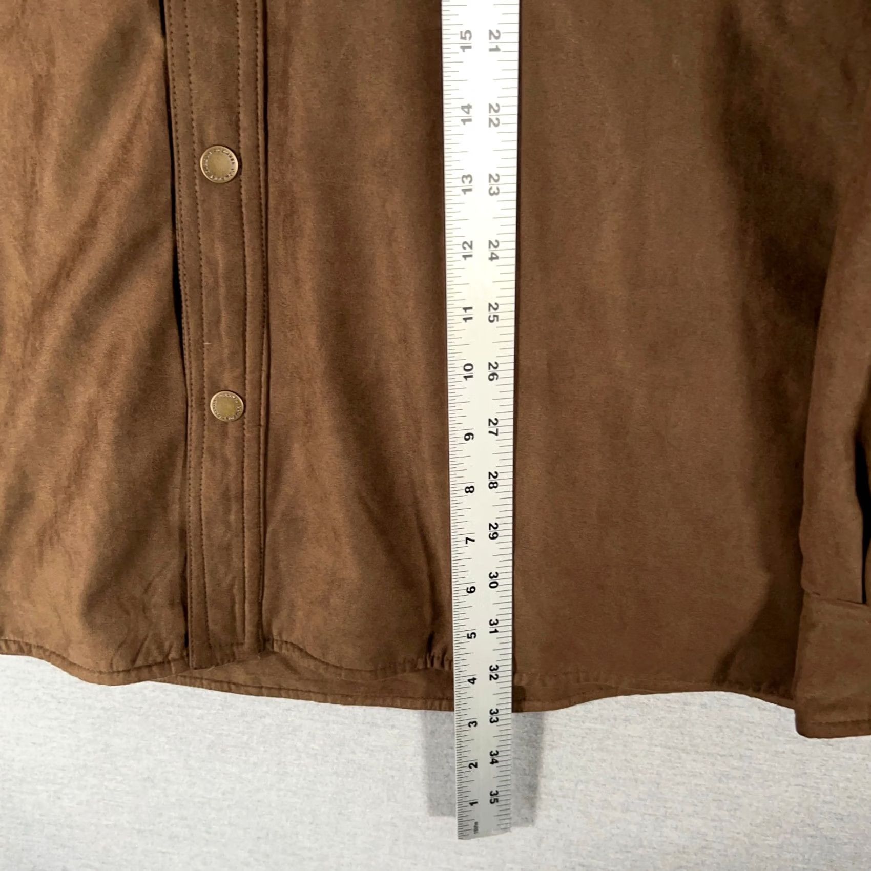 Dixxon Jacket Mens 1XL Brown Casper Suede Flannel Lined Button Snap New, Men's — image 6 of 6