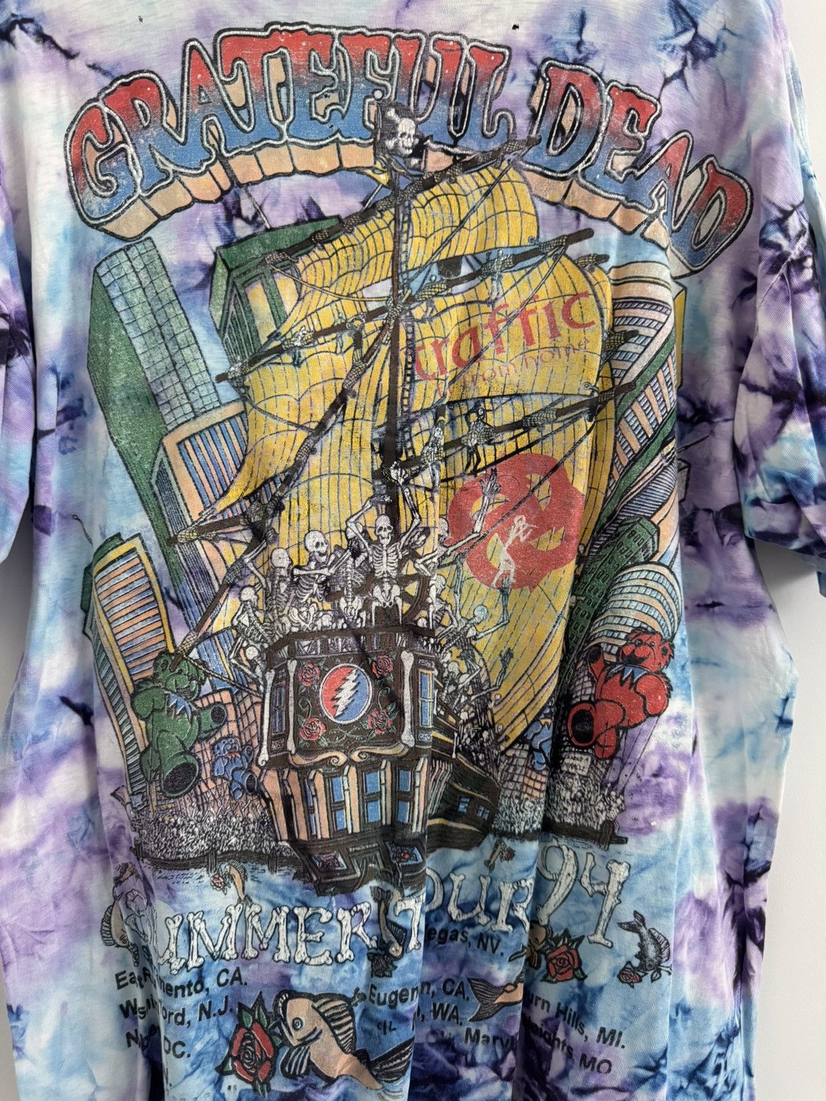 Vintage Vintage Grateful Dead Summer Tour 94 Tie Dye Tee Size XL Size US L / EU 52-54 / 3 - 5 Thumbnail