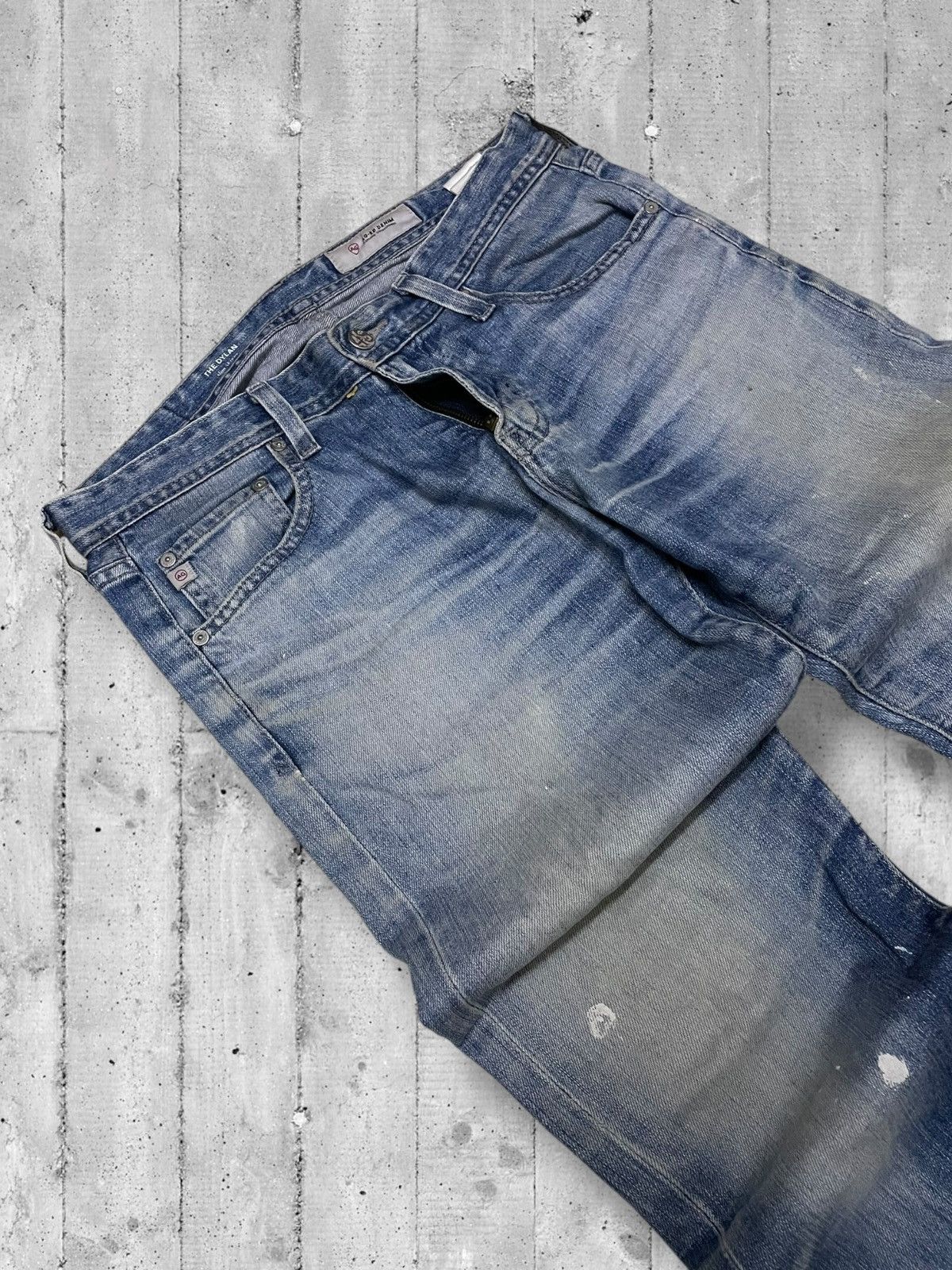 Designer × Other Vintge Designer Adriano Goldschimied Distressed Splash Denim Size US 31 - 8 Thumbnail