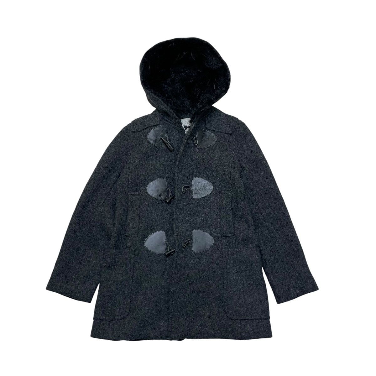Issey Miyake × Sunao Kuwahara × mercibeaucoup 💥Sunao Kuwahara Faux Fur Hoodie Duffle Toggle Button Wool Size M / US 6-8 / IT 42-44 - 2 Thumbnail