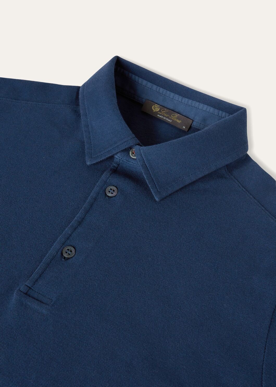 Loro Piana o1w1db10725 FAI1315 Cotton Polo Shirt in Blue Size US XL / EU 56 / 4 - 3 Thumbnail