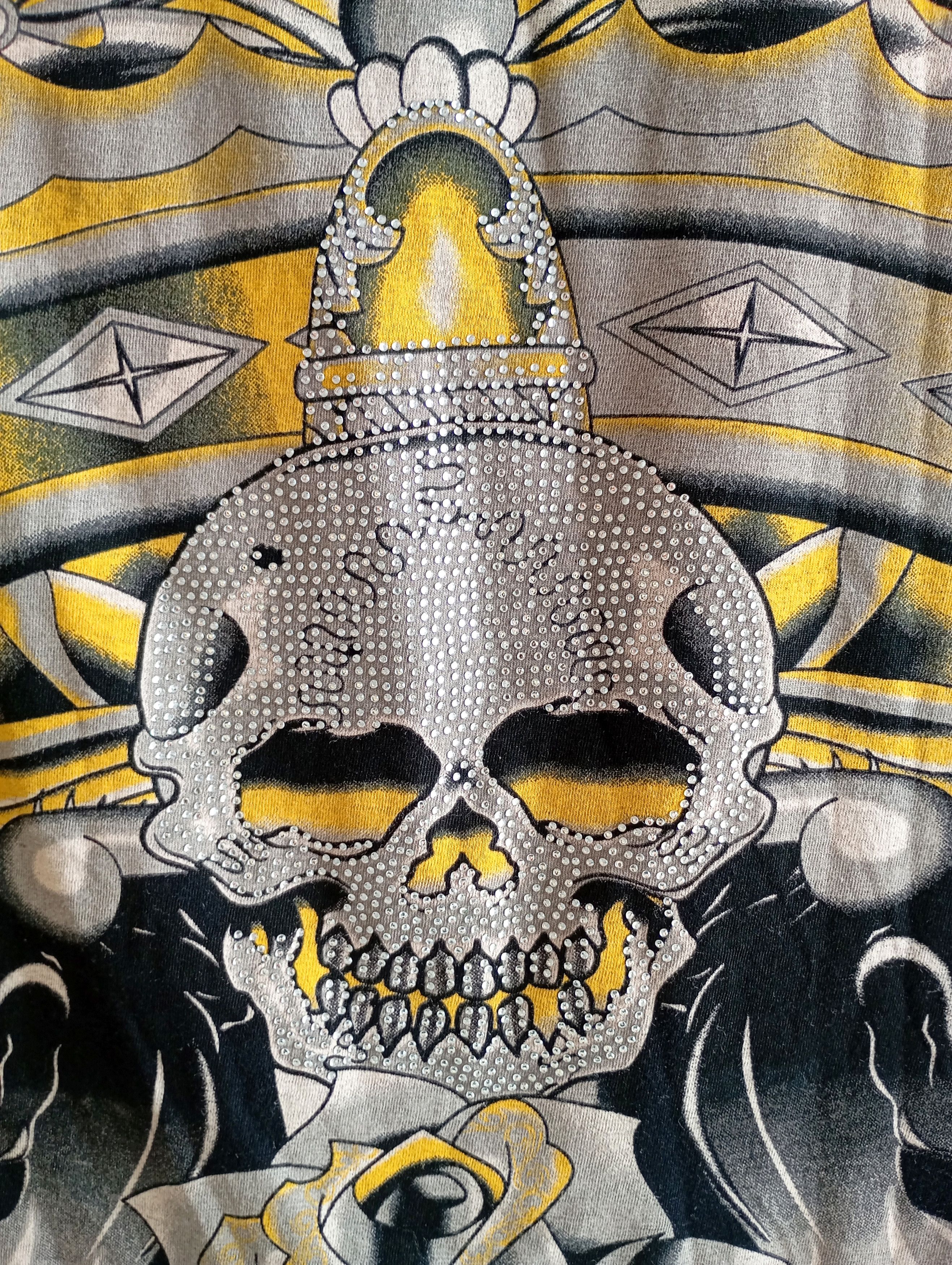 Christian Audigier Vintage Christian Audigier “Crystal Scull” T-Shirt Size US M / EU 48-50 / 2 - 8 Thumbnail