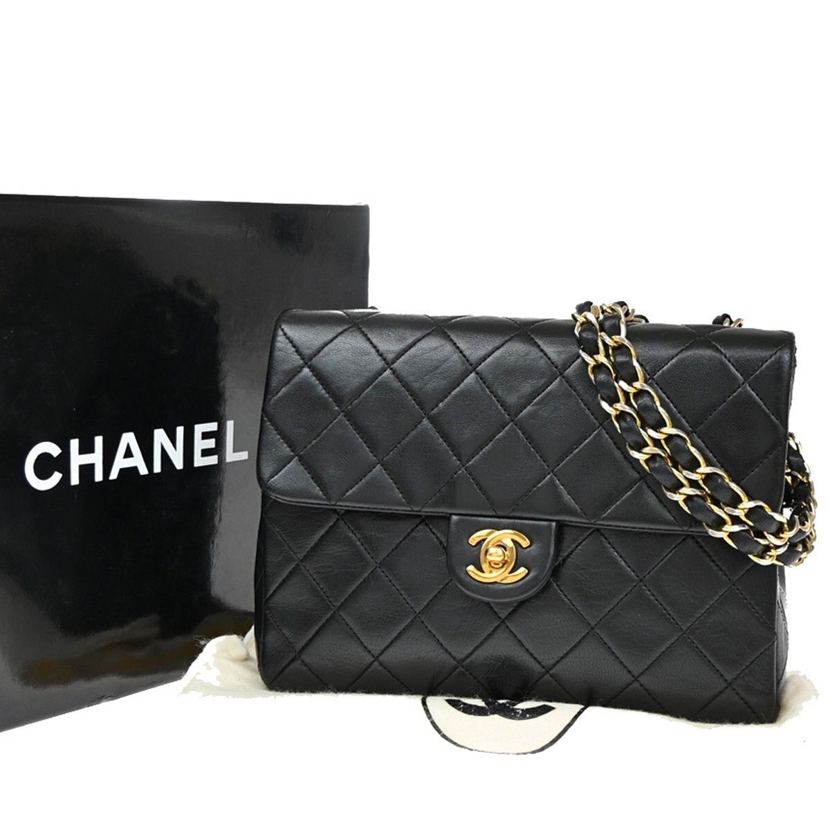 Chanel Chanel Vintage Square Classic Flap Bag Quilted Lambskin Size ONE SIZE - 1 Thumbnail