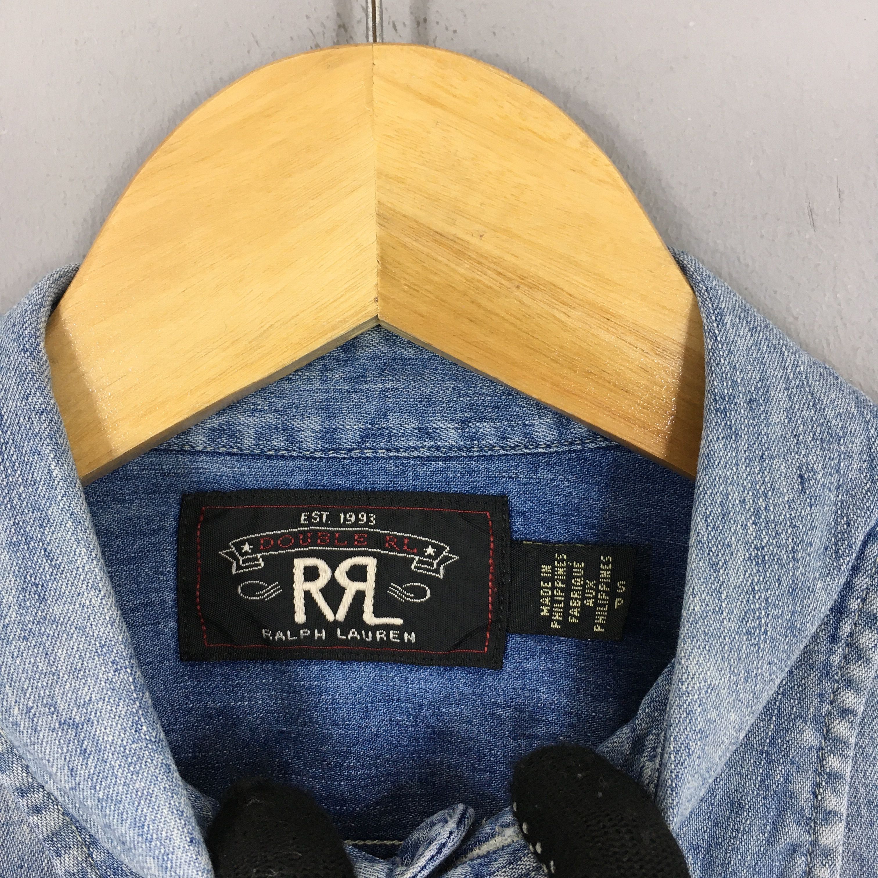 RRL Ralph Lauren Double RL Ralph Lauren Blue Denim Shirt Small Size US S / EU 44-46 / 1 - 5 Thumbnail