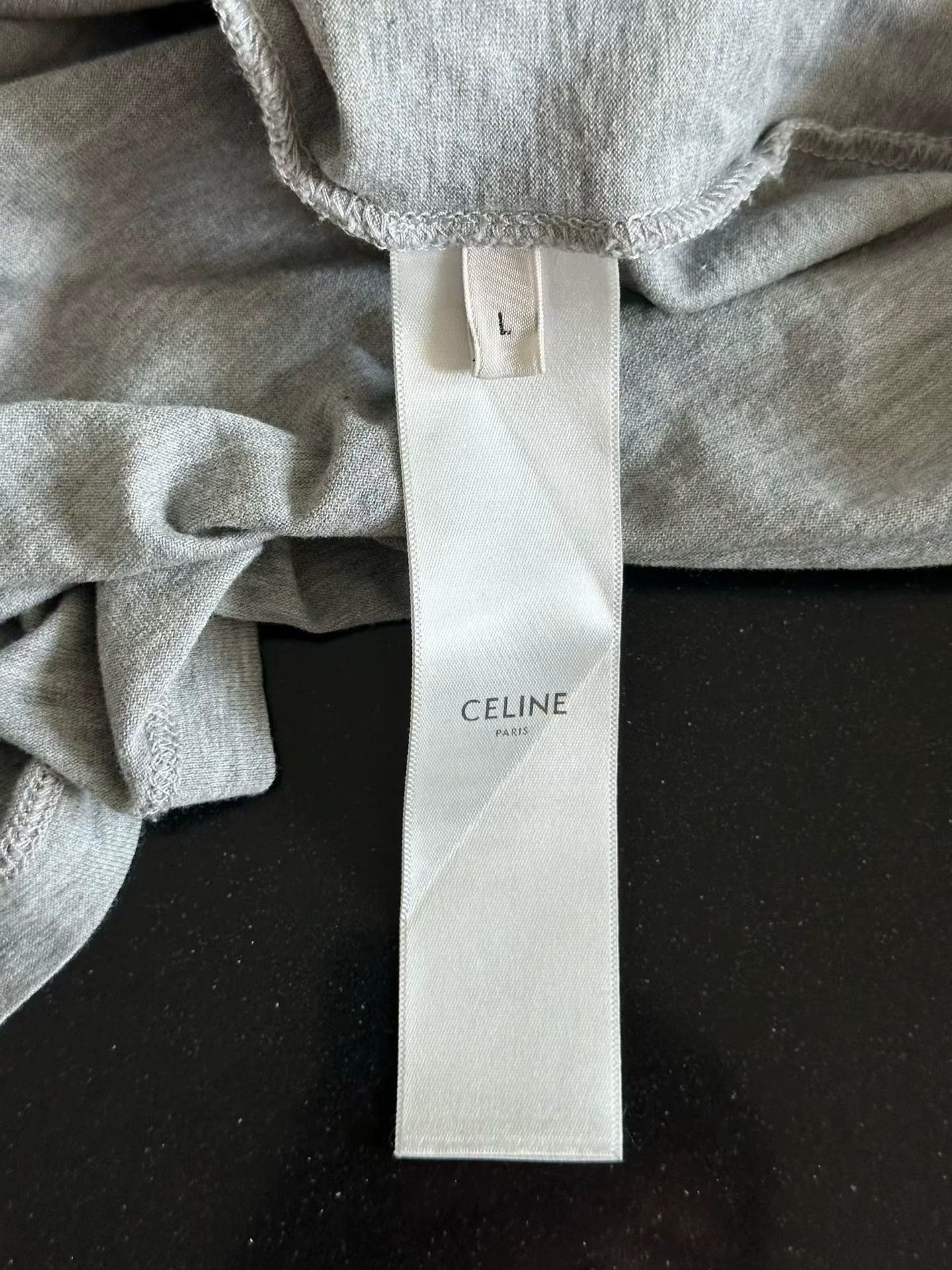 Celine Celine Gray Mini Logo Triomphe Short Sleeve Tee L Size US L / EU 52-54 / 3 - 4 Thumbnail