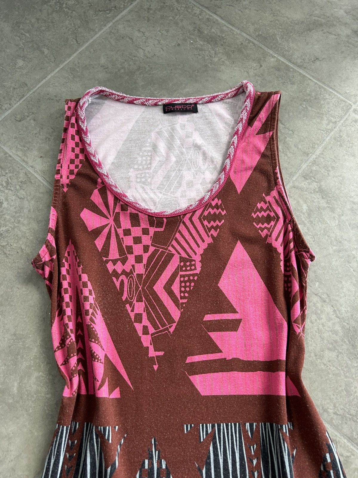Custo Barcelona × Vintage CUSTO BARCELONA Vintage Y2K Geometric Mini Dress Size S / US 4 / IT 40 - 6 Thumbnail