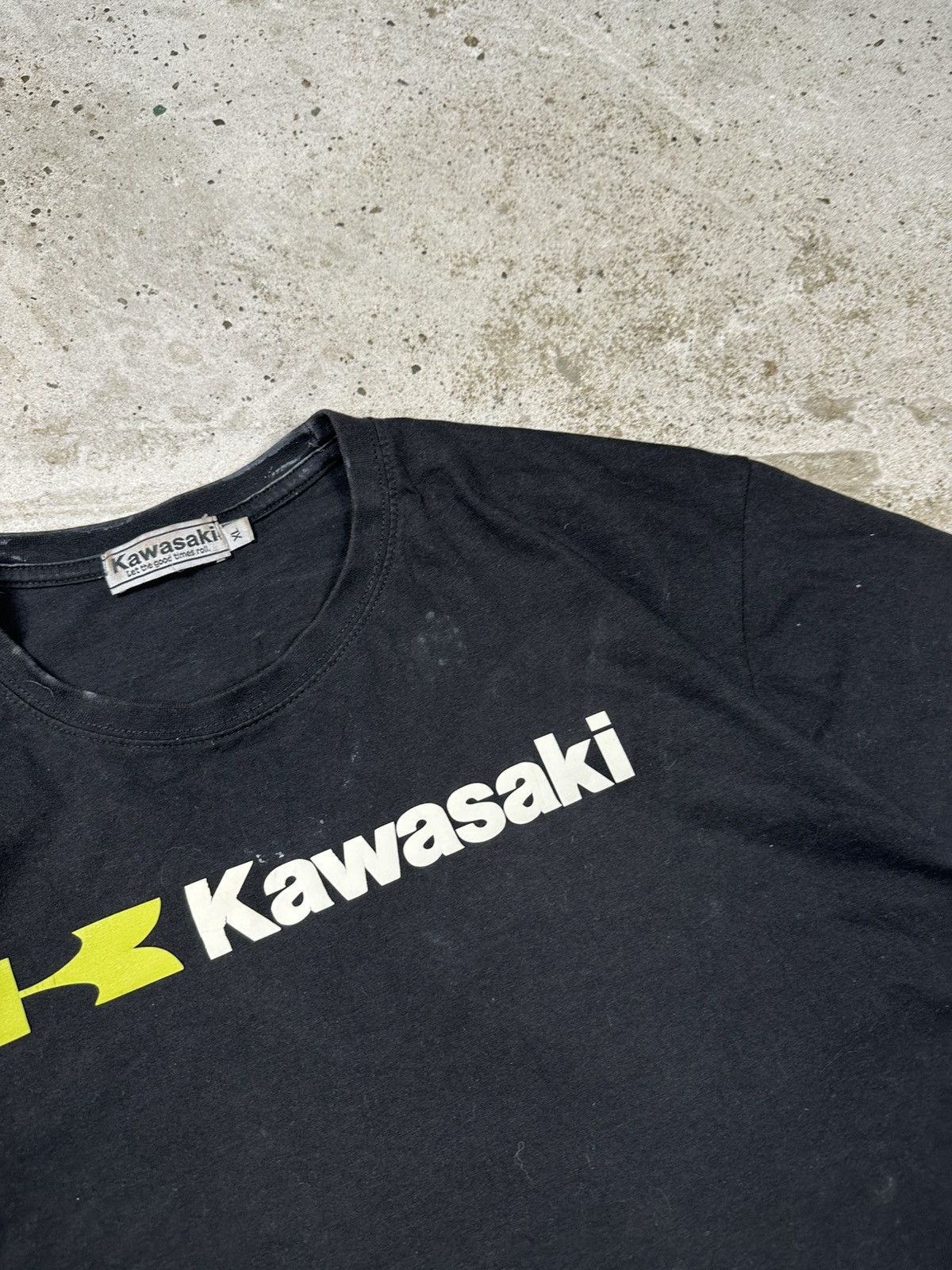 Other Vintage Y2K Kawasaki Black Big Logo Racing Tee Size US XL / EU 56 / 4 - 4 Thumbnail