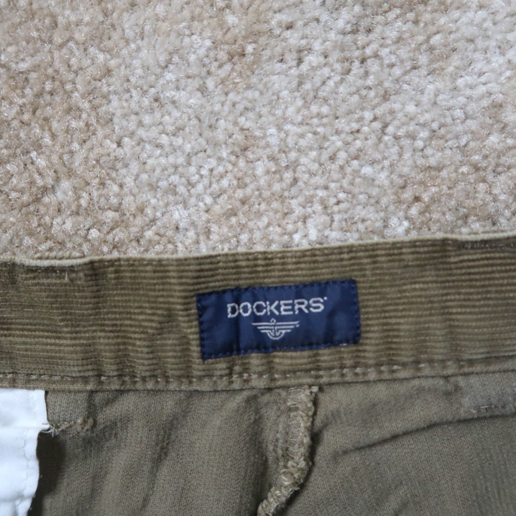 Dockers VINTAGE Dockers Khaki Pants Men 36x30 Corduroy Classic Straight Fit Pleated 5-Pocket Beige Brown MENS Size US 36 / EU 52 - 5 Thumbnail