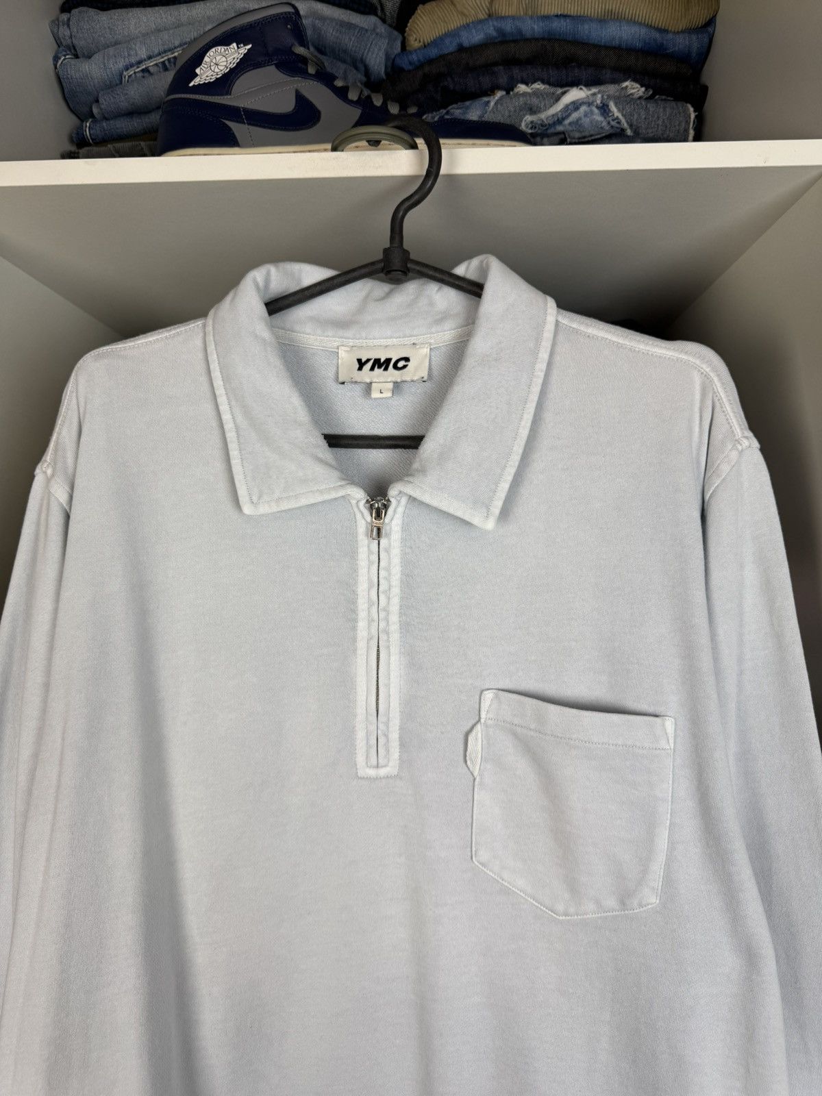 YMC YMC Men's 1/4 Zip Collared Sweatshirt Size US L / EU 52-54 / 3 - 2 Thumbnail