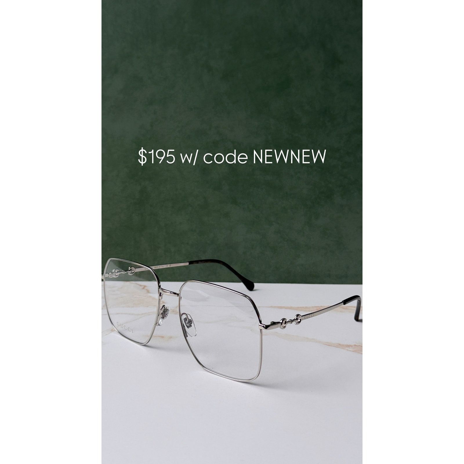 Gucci NEW Gucci GG0952O Silver Metal Oversized Square Frames Size ONE SIZE - 5 Thumbnail