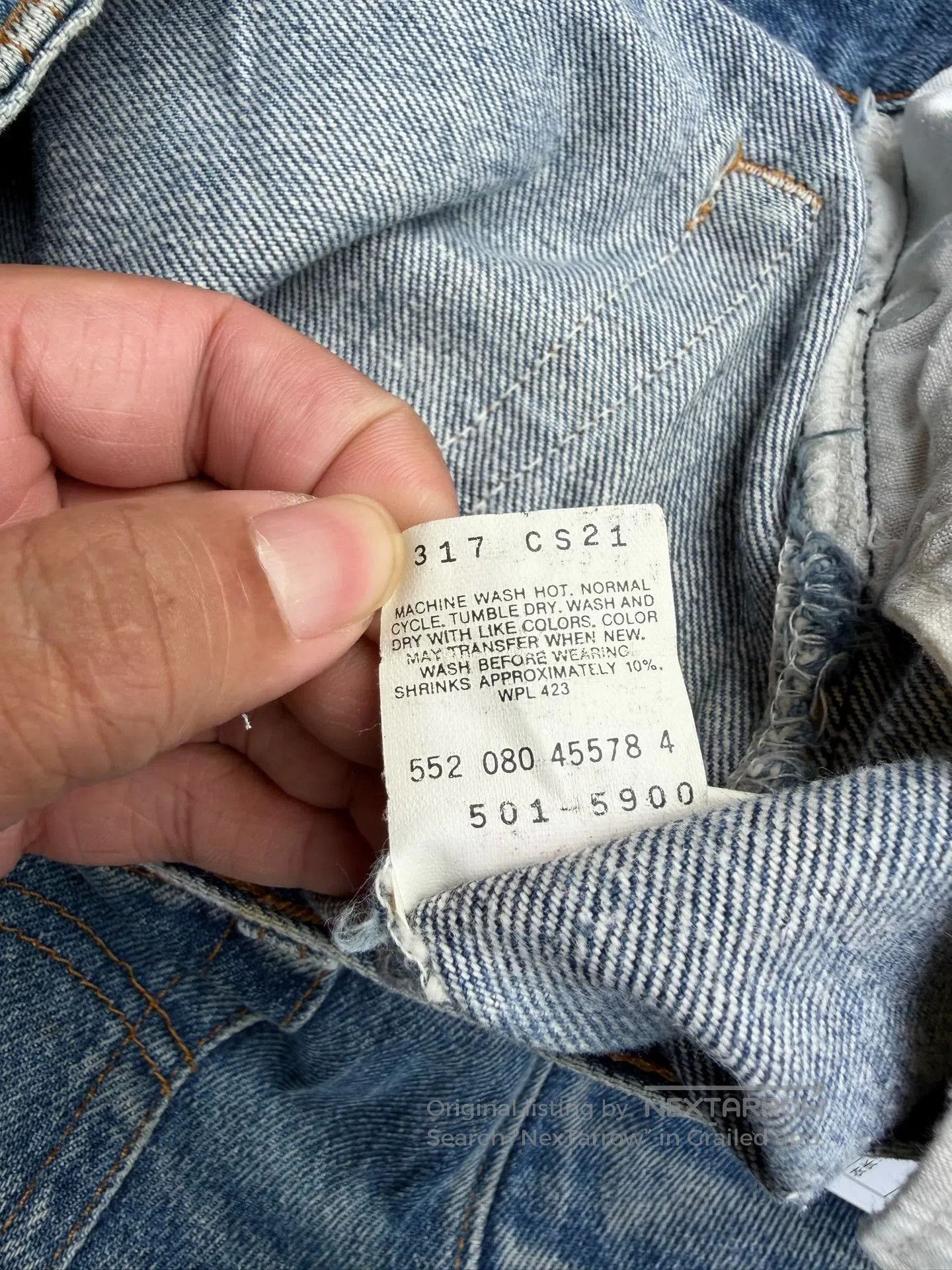 Vintage Vintage 90s Levi's 501 Blue Jeans. Size US 31 - 5 Thumbnail