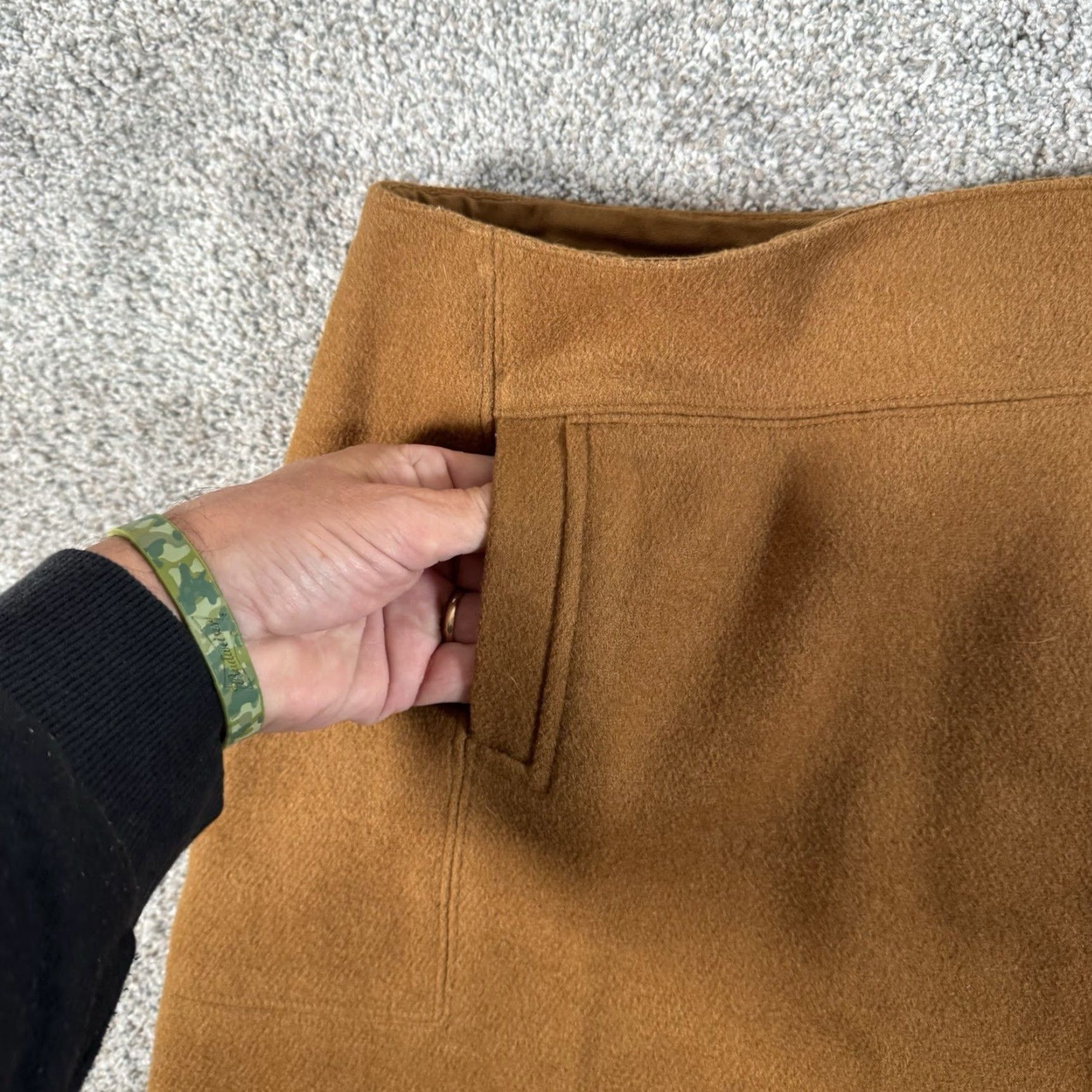 Loft VINTAGE Loft Mini Skirt Women 4 Brown Wool Blend Pockets Short Office Chic Preppy Classic – Y2K Size 27" / US 4 / IT 40 - 4 Thumbnail